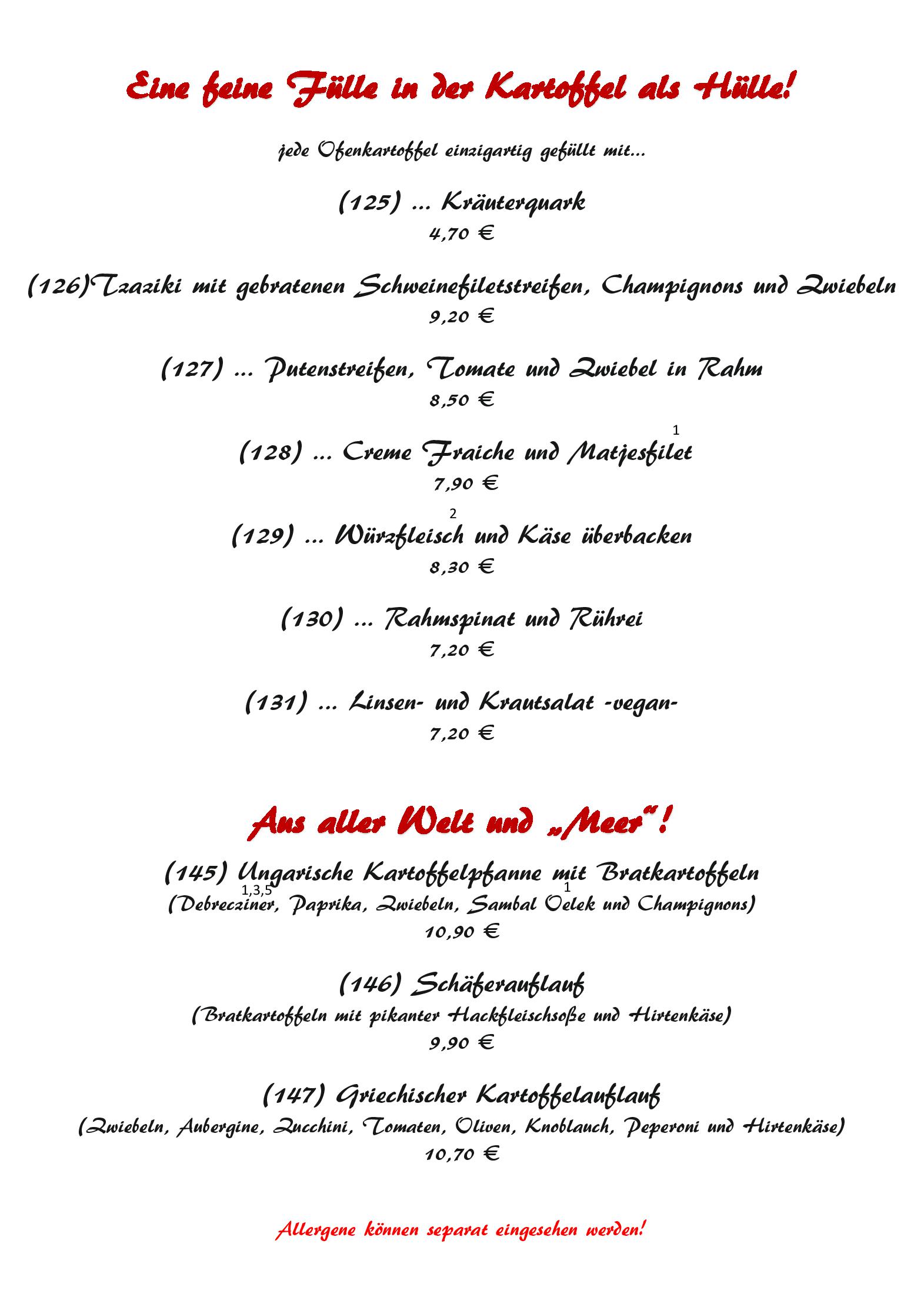 Speisekarte Kartoffelhaus N°1 in Leipzig, Seite 4