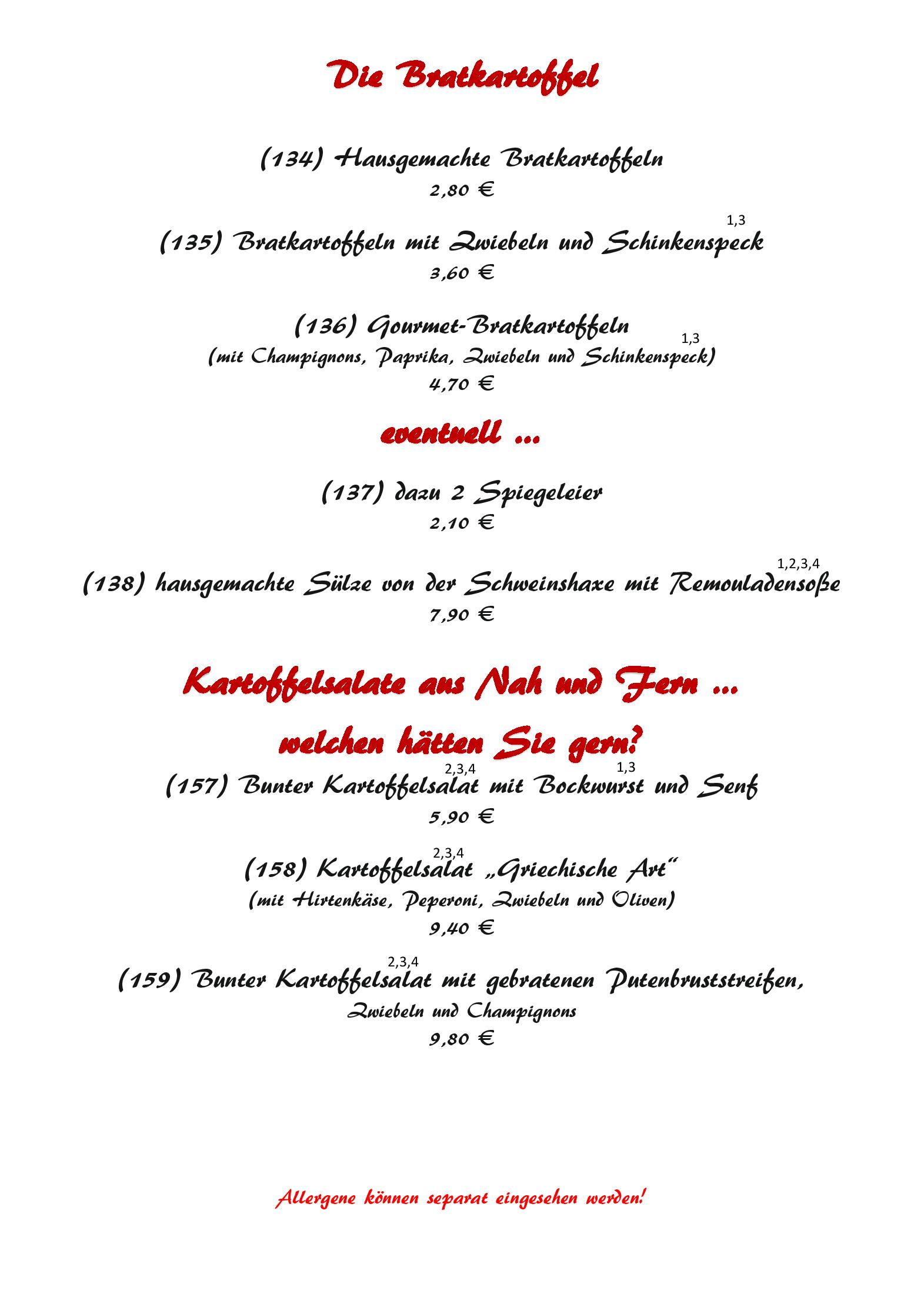 Speisekarte Kartoffelhaus N°1 in Leipzig, Seite 6