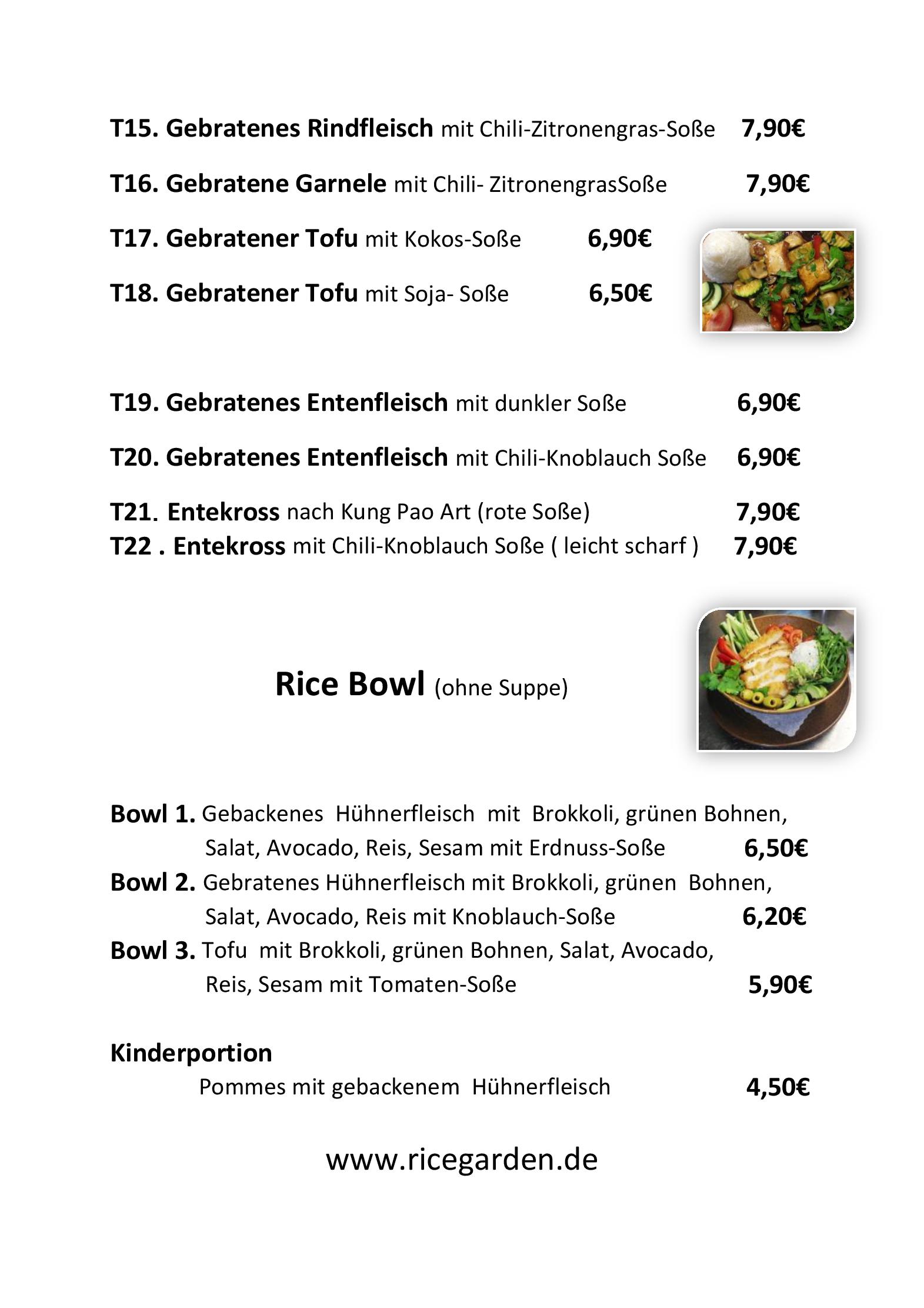 Speisekarte Rice Garden in Husum, Seite 16