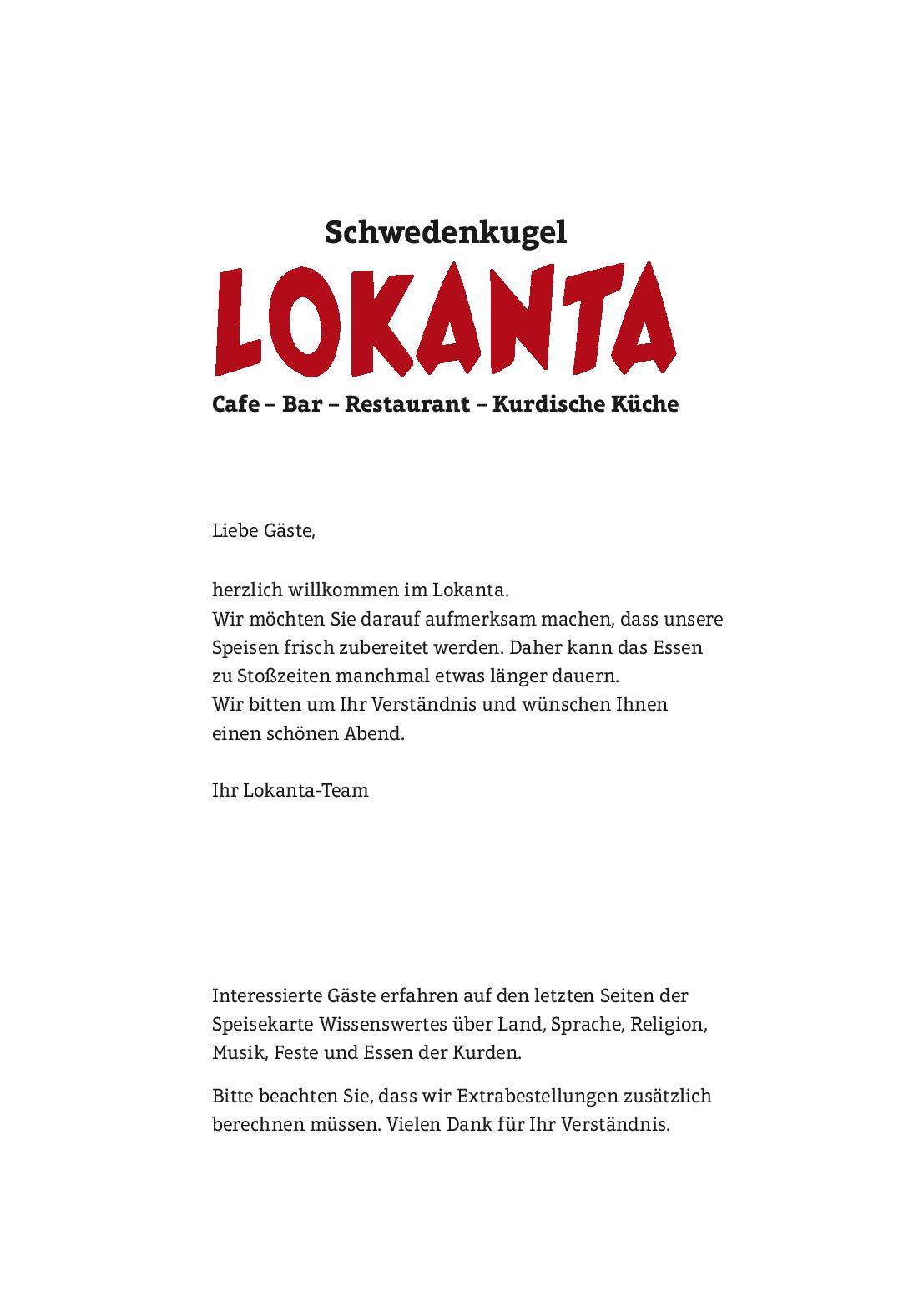 Speisekarte Restaurant Lokanta in Regensburg, Seite 2