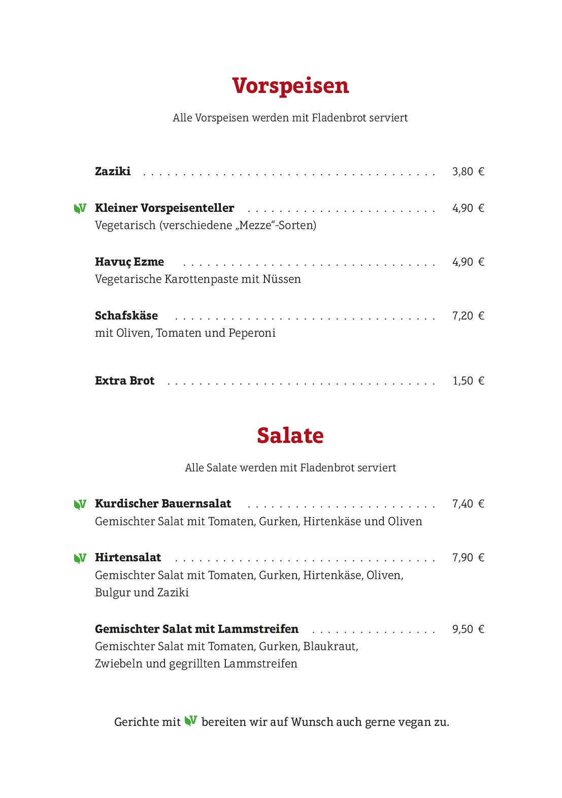 Speisekarte Restaurant Lokanta in Regensburg, Seite 3