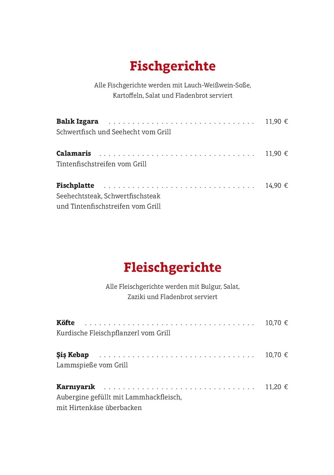 Speisekarte Restaurant Lokanta in Regensburg, Seite 5