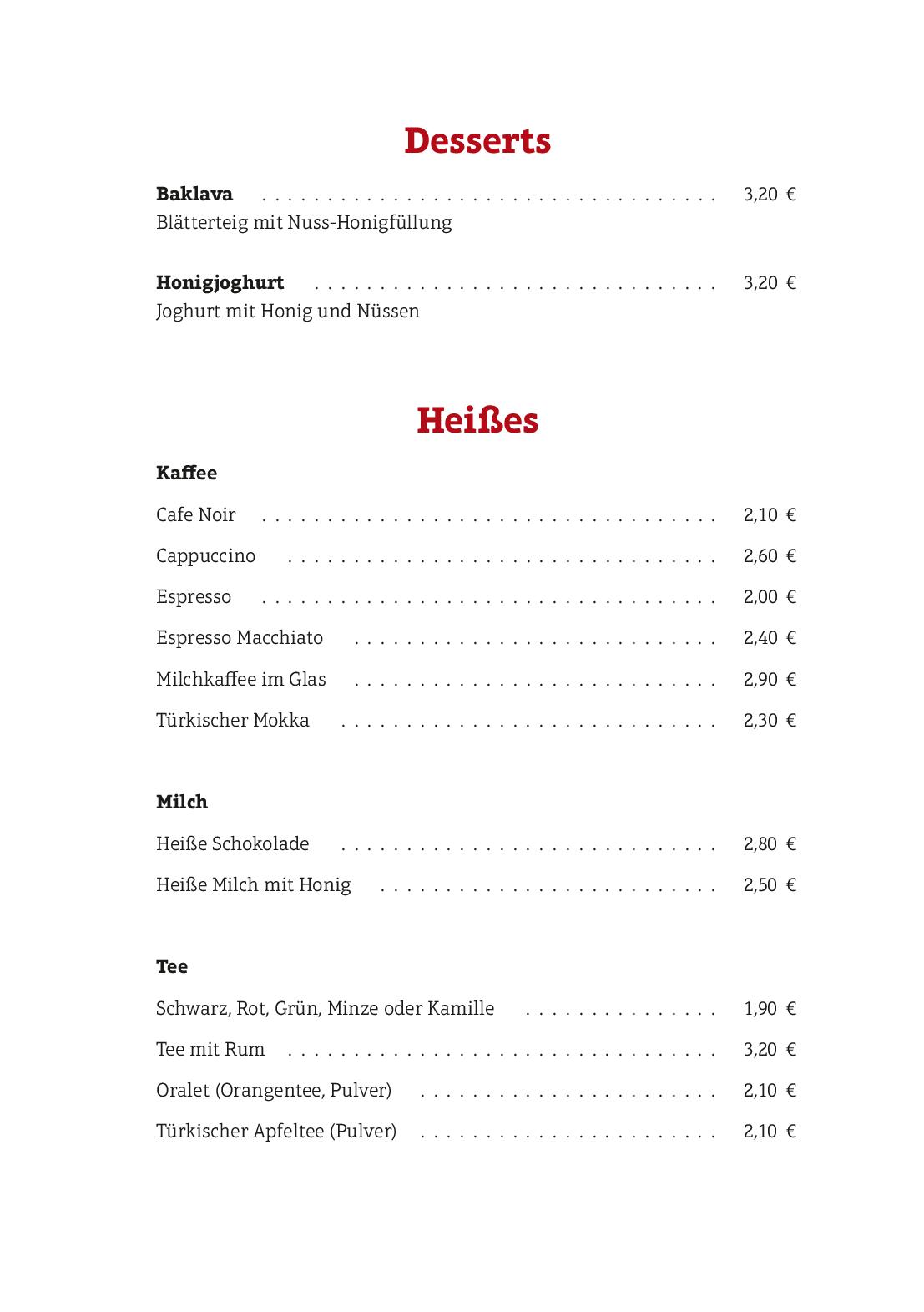 Speisekarte Restaurant Lokanta in Regensburg, Seite 7