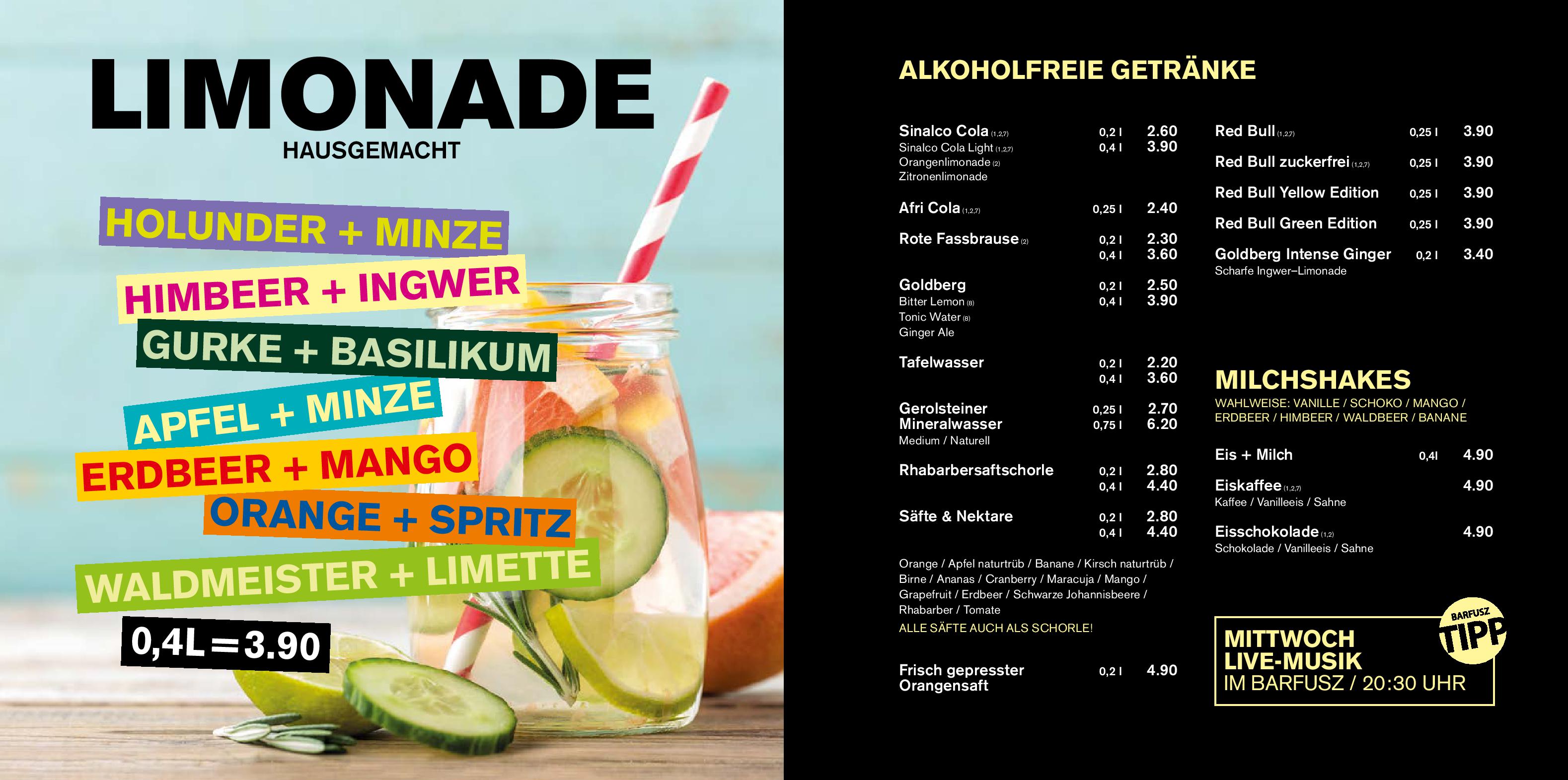 Speisekarte Barfusz in Leipzig, Seite 10