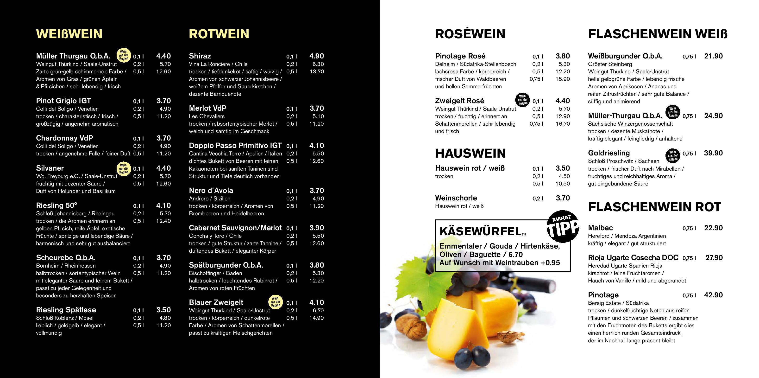 Speisekarte Barfusz in Leipzig, Seite 13
