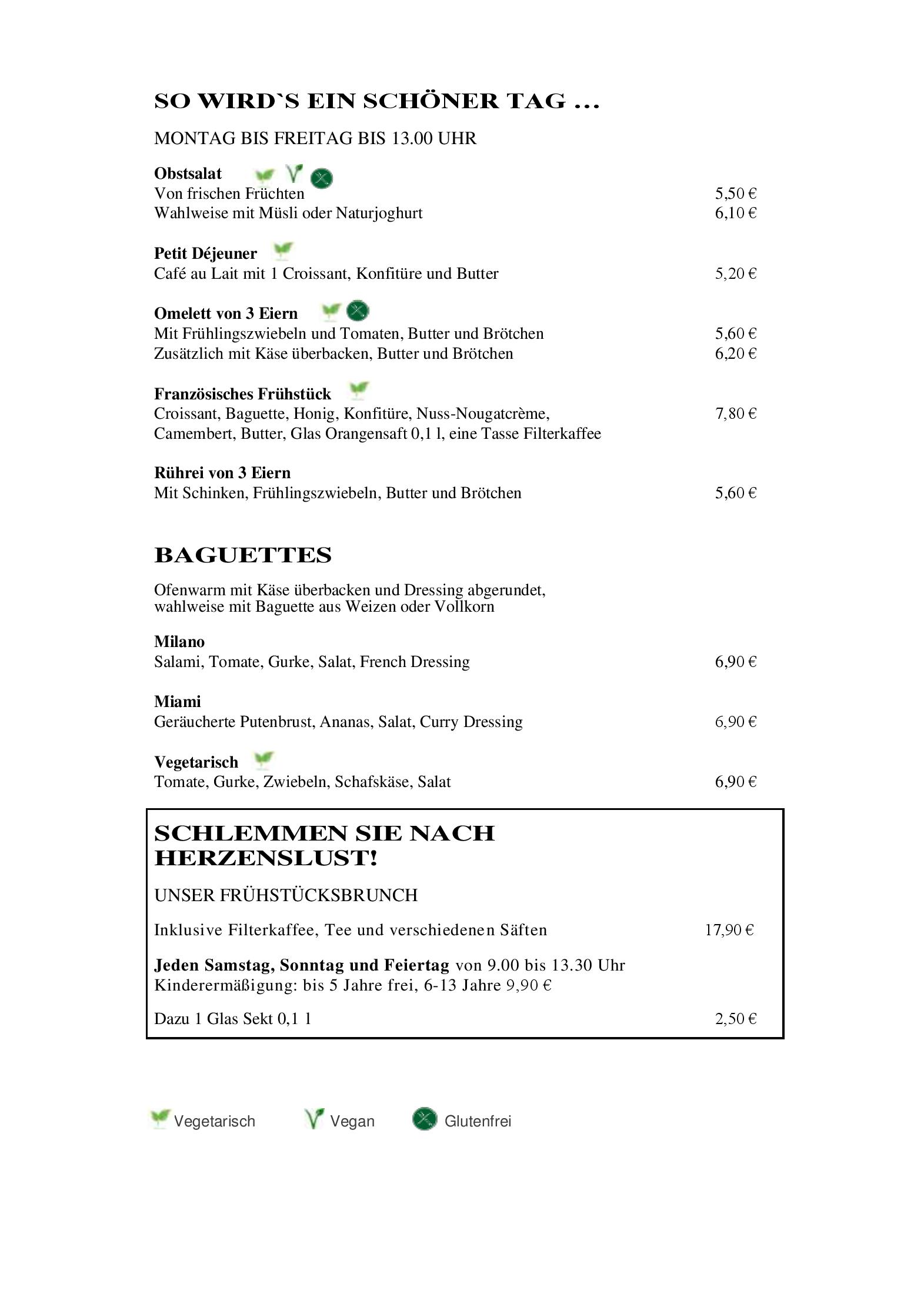 Speisekarte Brasserie Stralsund in Stralsund, Seite 12