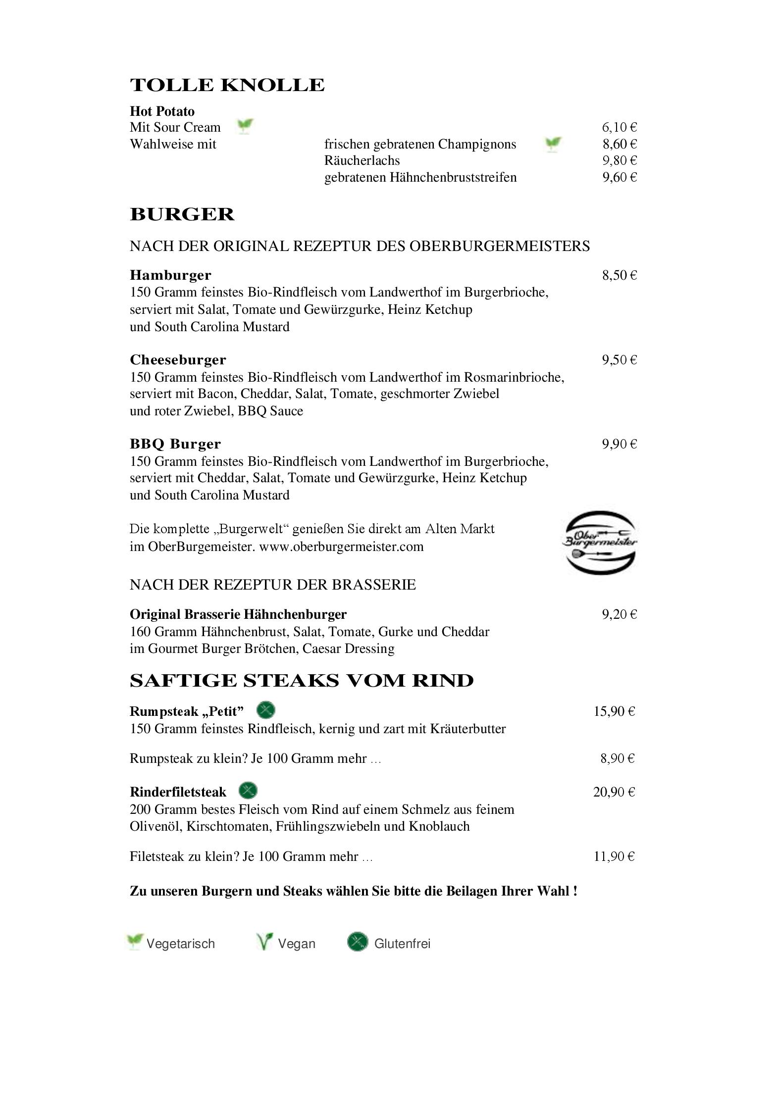Speisekarte Brasserie Stralsund in Stralsund, Seite 14