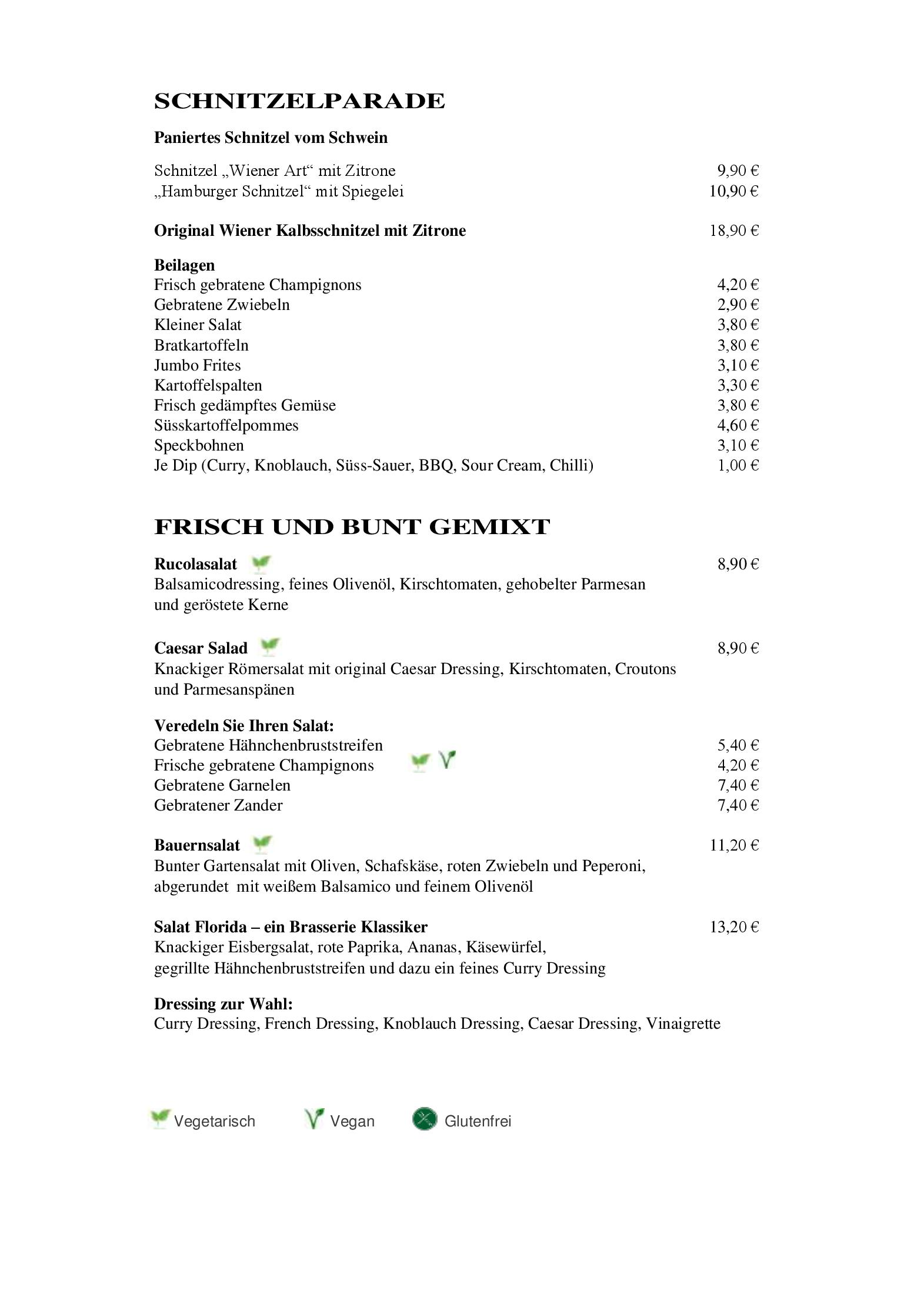 Speisekarte Brasserie Stralsund in Stralsund, Seite 15