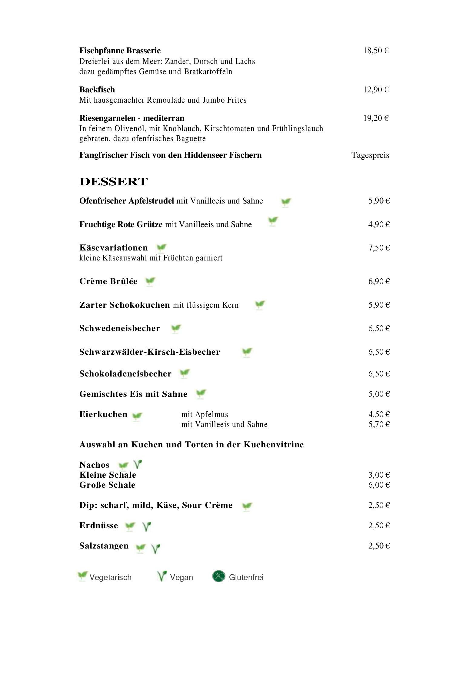 Speisekarte Brasserie Stralsund in Stralsund, Seite 18