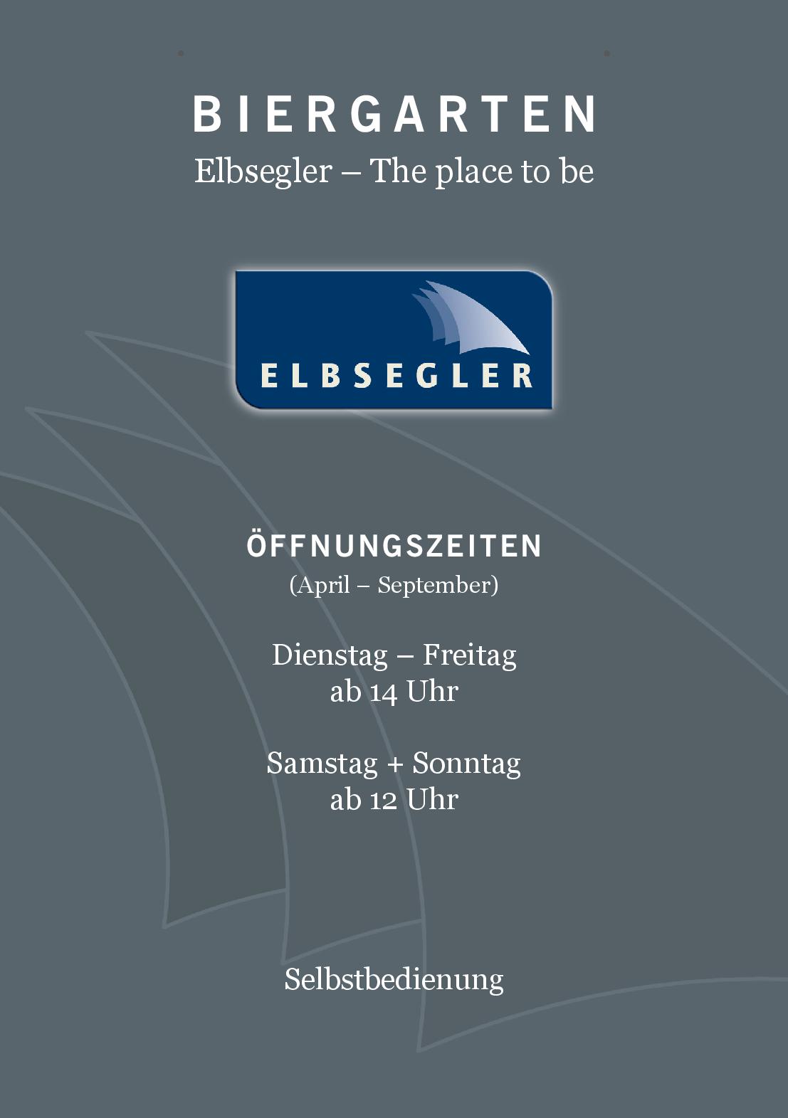 Speisekarte Biergarten Elbsegler in Dresden, Seite 1