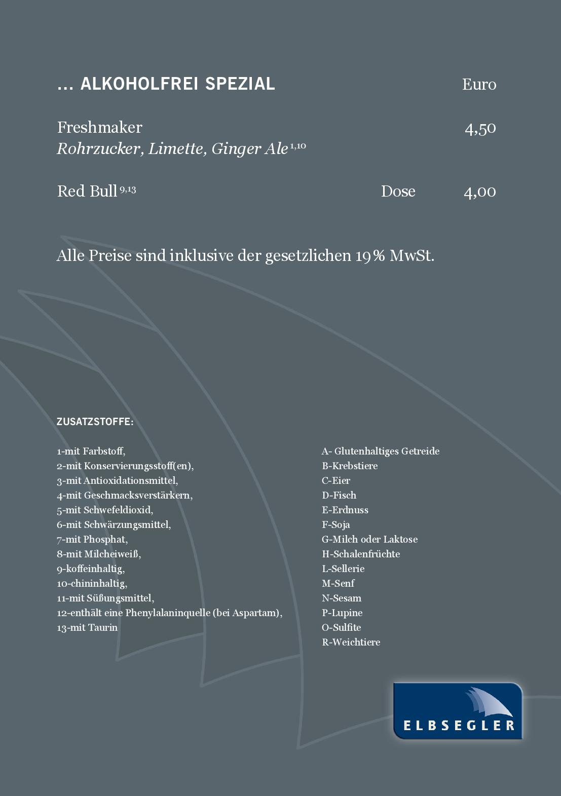 Speisekarte Biergarten Elbsegler in Dresden, Seite 8
