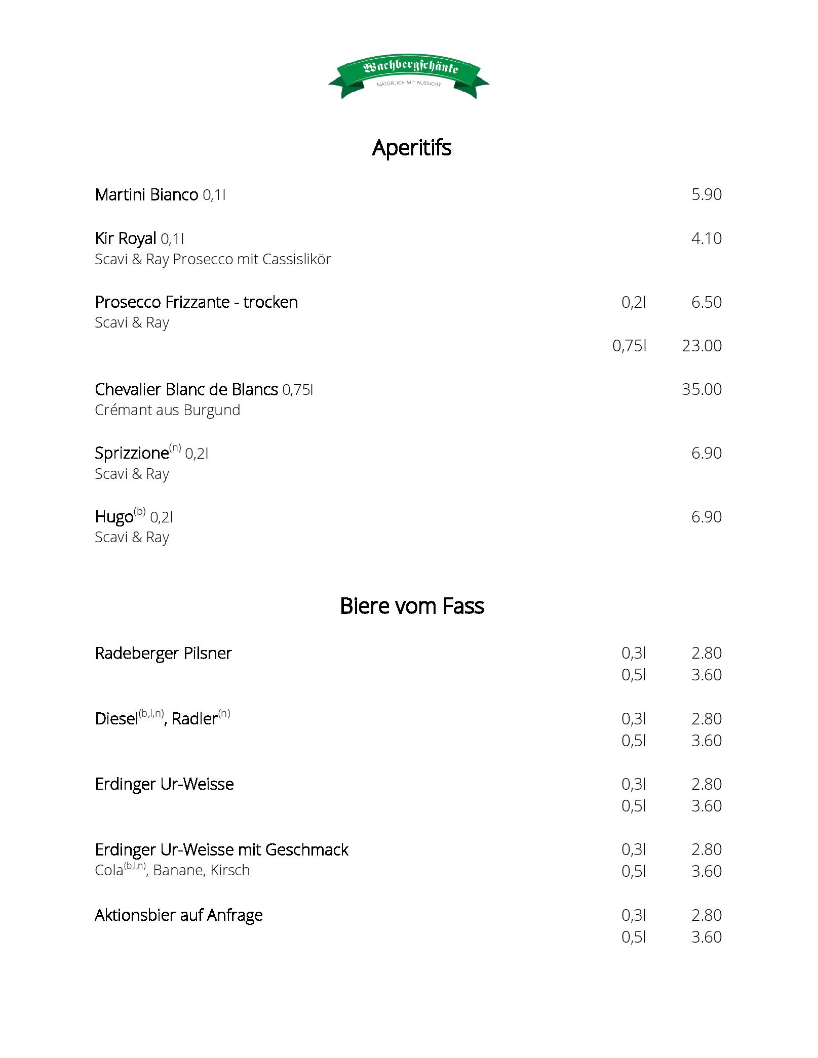 Speisekarte Wachbergschänke in Dresden, Seite 7