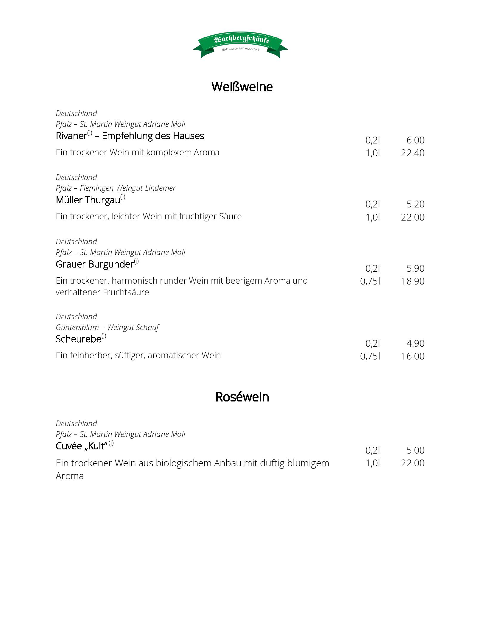 Speisekarte Wachbergschänke in Dresden, Seite 9