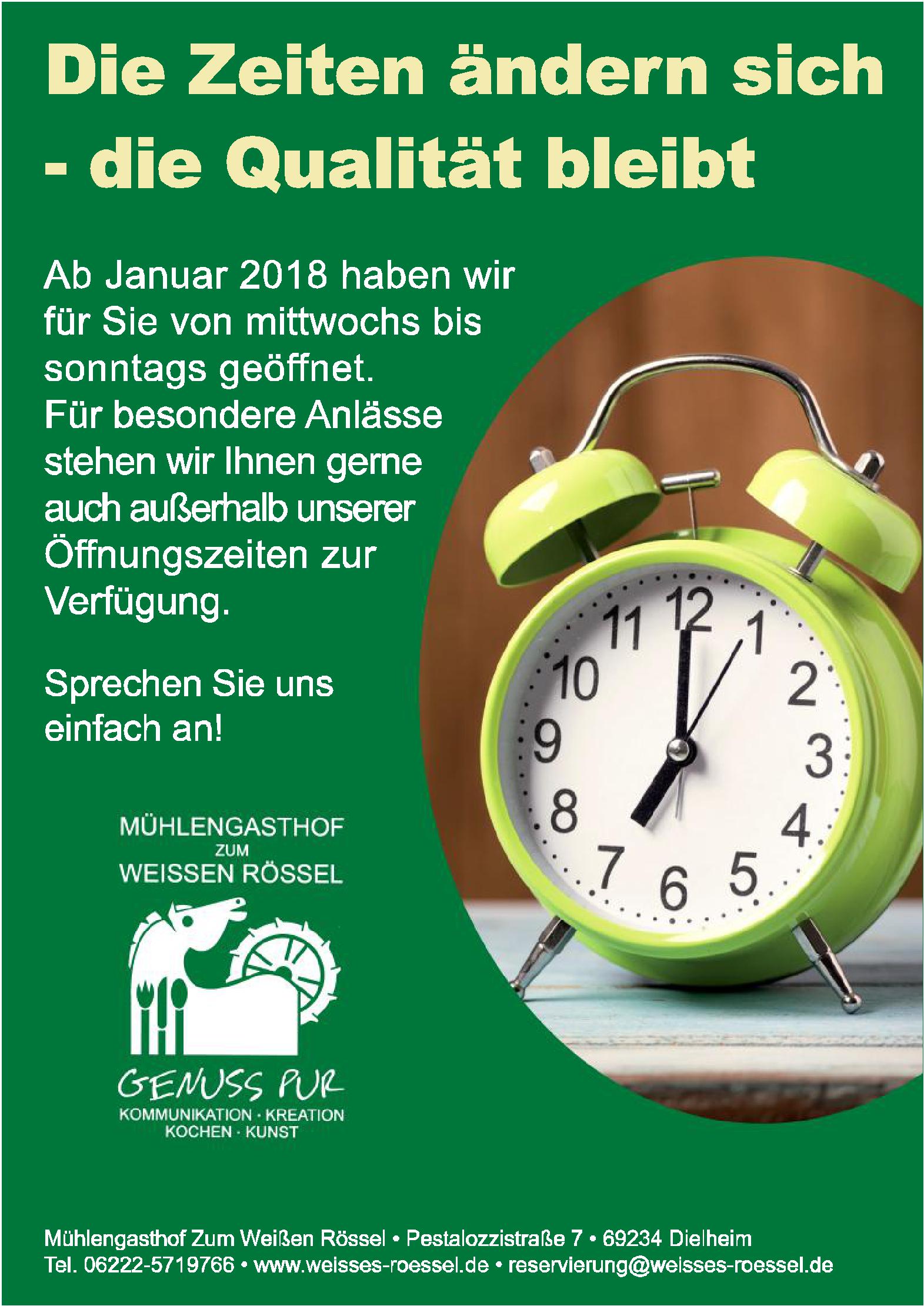 Speisekarte Mühlengasthof Zum Weißen Rössel in Dielheim, Seite 3