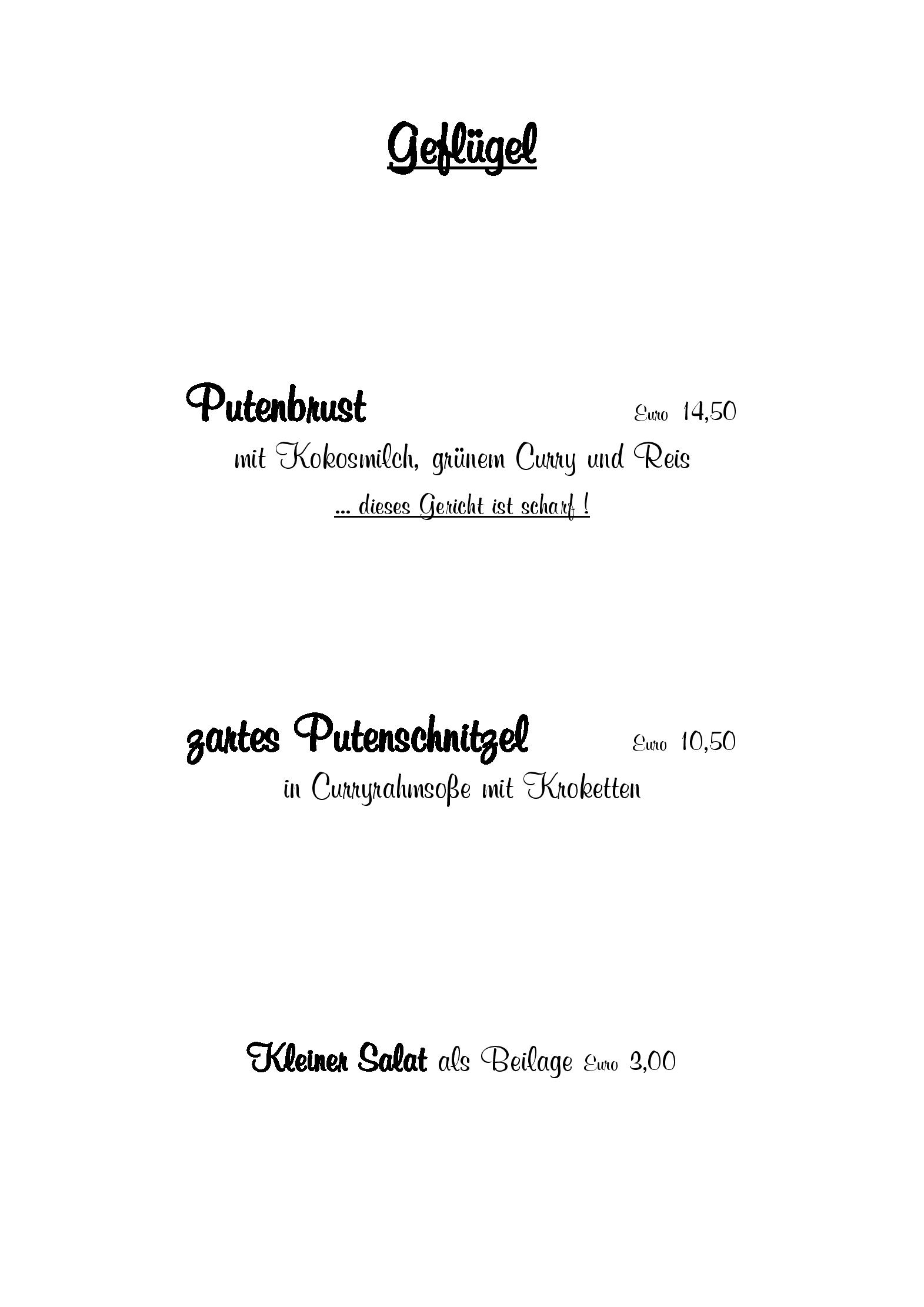 Speisekarte Landgasthaus Hotel Bonn *** Superior in Baunatal, Seite 6