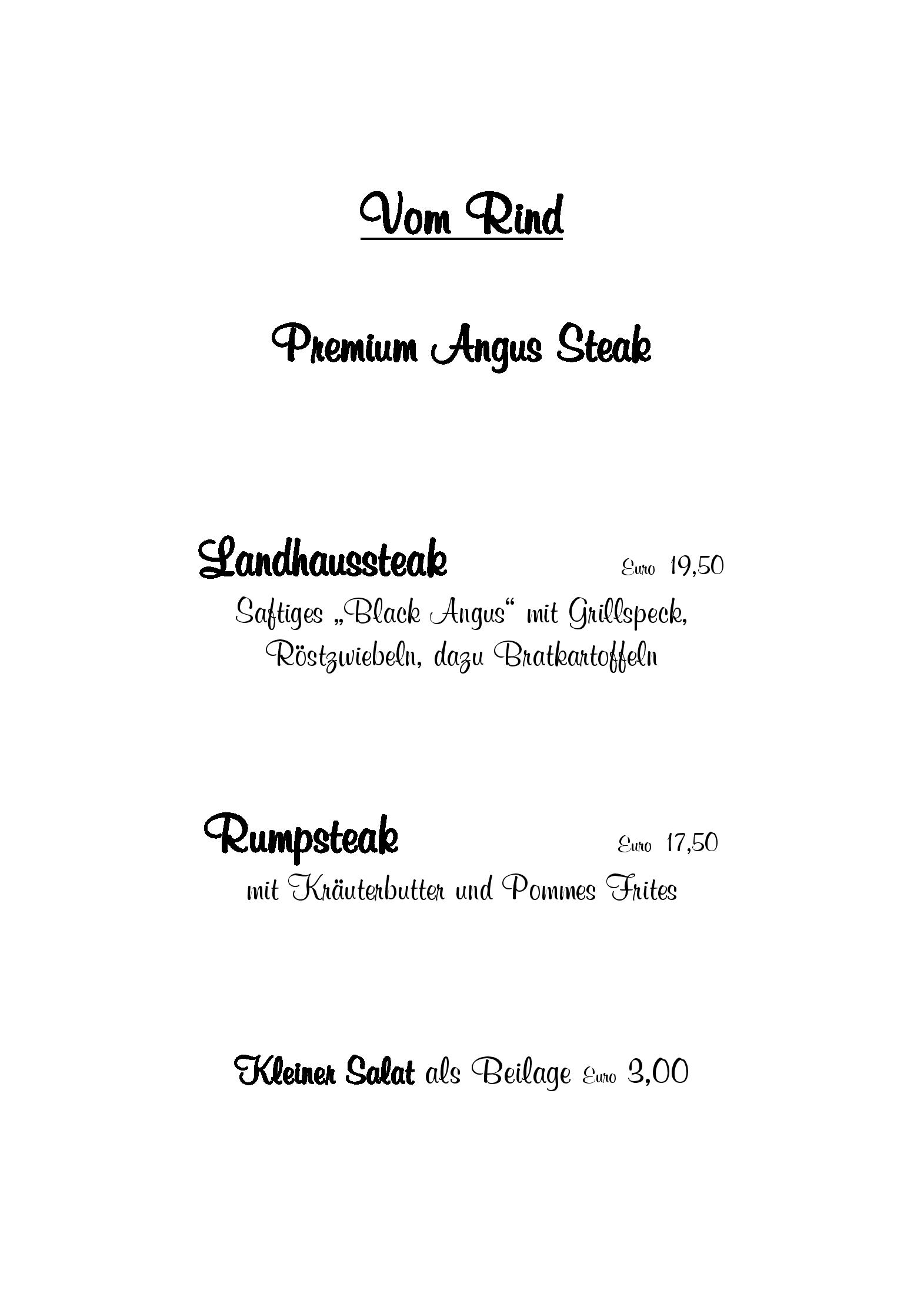 Speisekarte Landgasthaus Hotel Bonn *** Superior in Baunatal, Seite 7