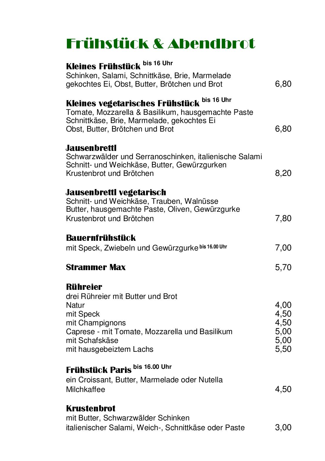 Speisekarte Belmundo in Berlin, Seite 5