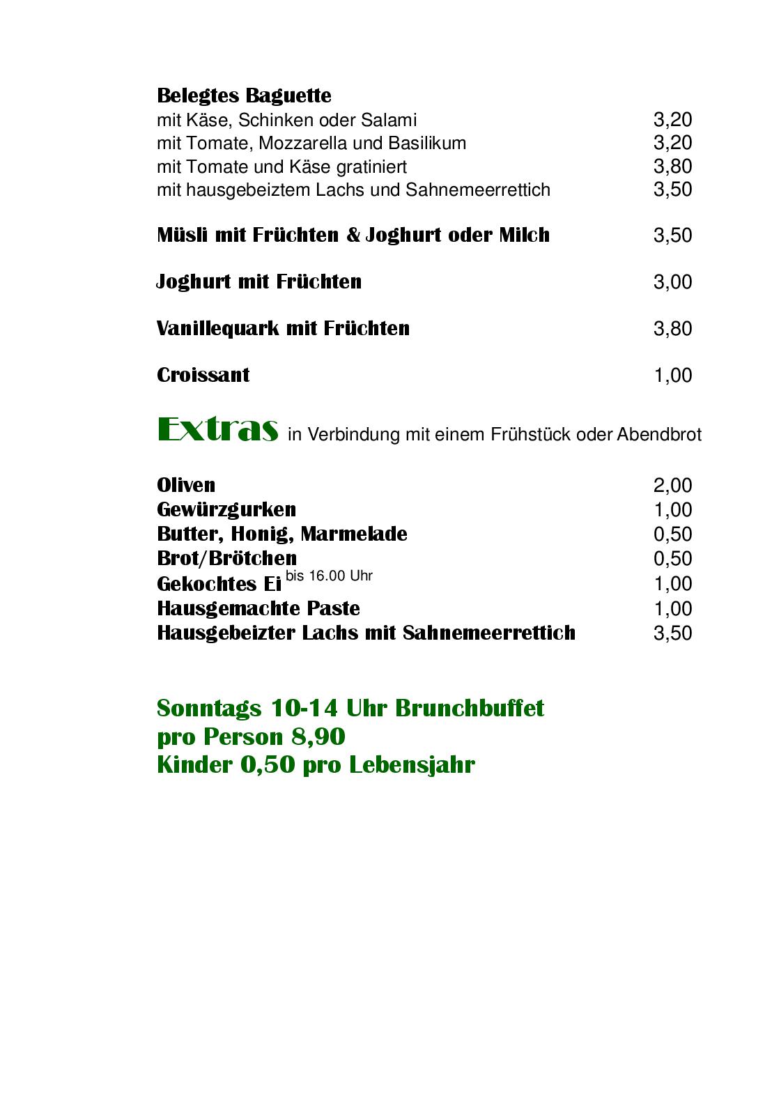 Speisekarte Belmundo in Berlin, Seite 6