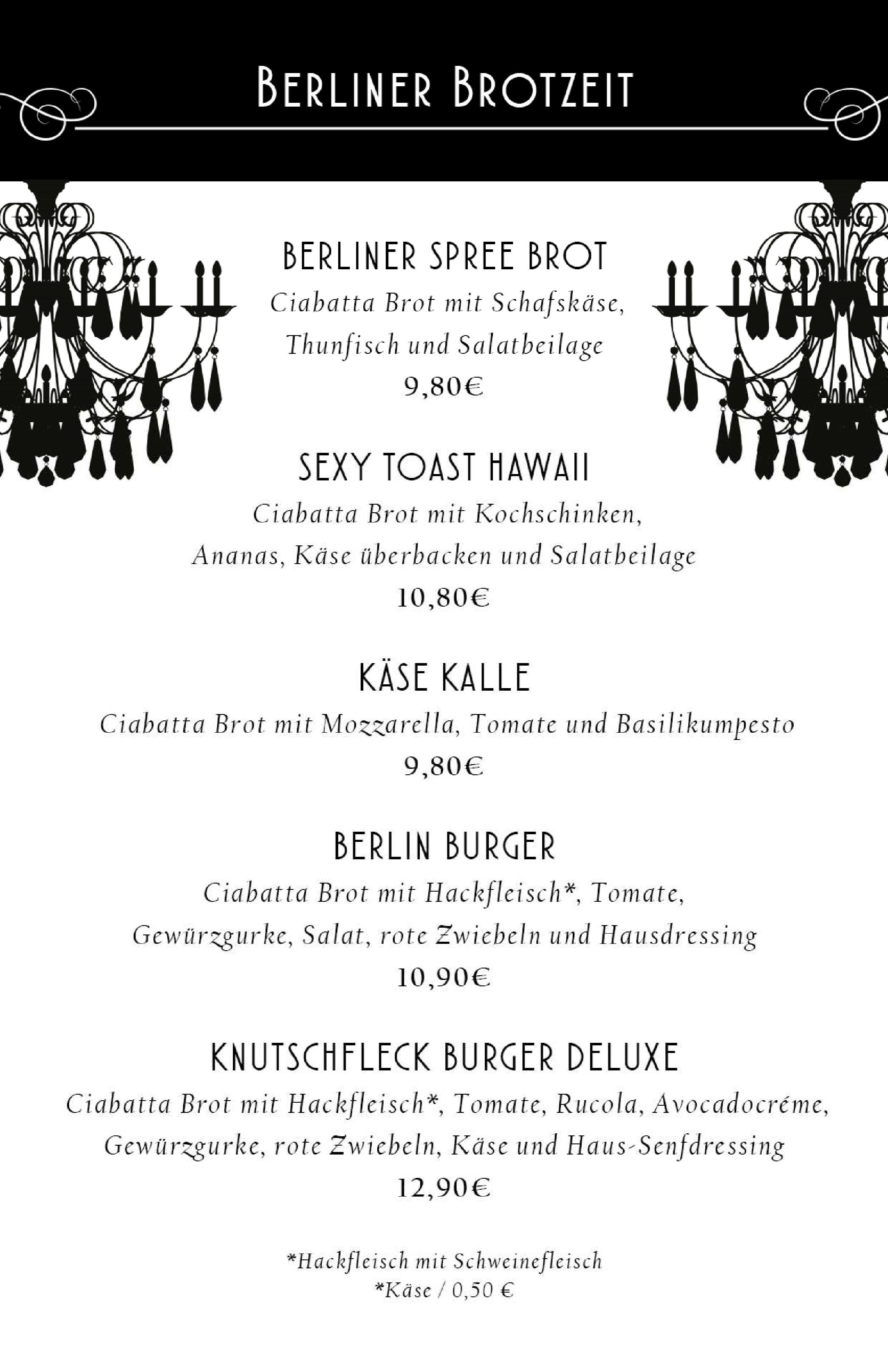 Speisekarte Knutschfleck in Berlin, Seite 4
