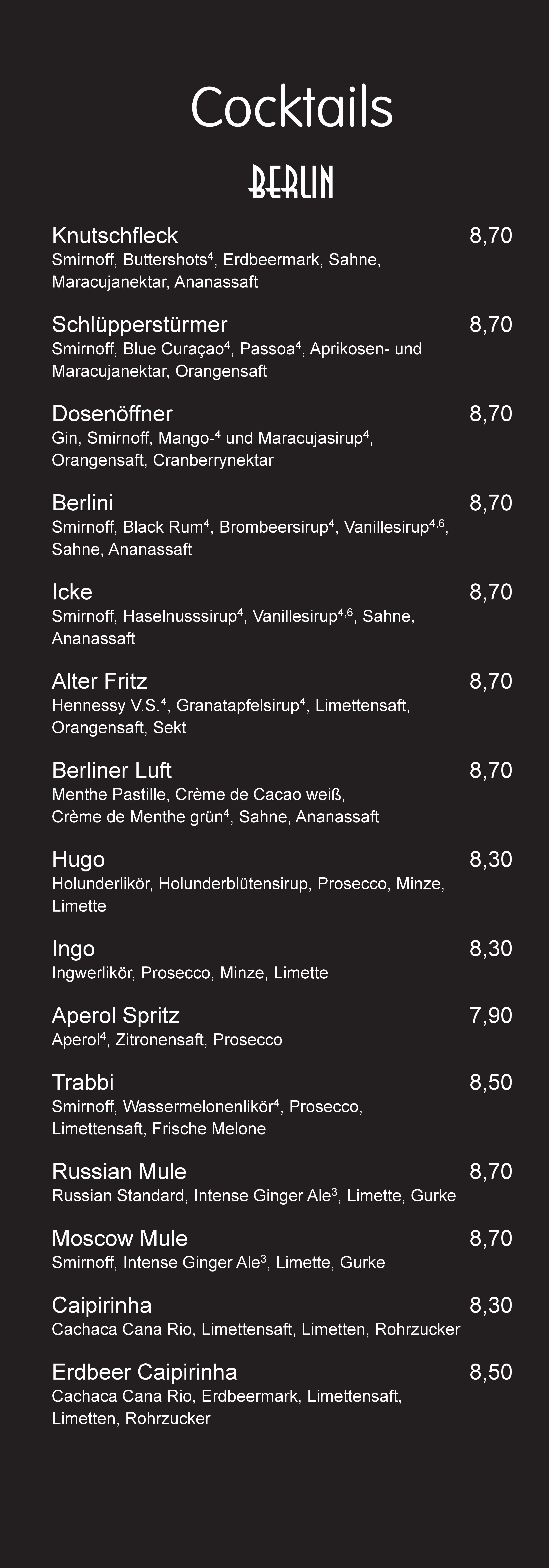 Speisekarte Knutschfleck in Berlin, Seite 10