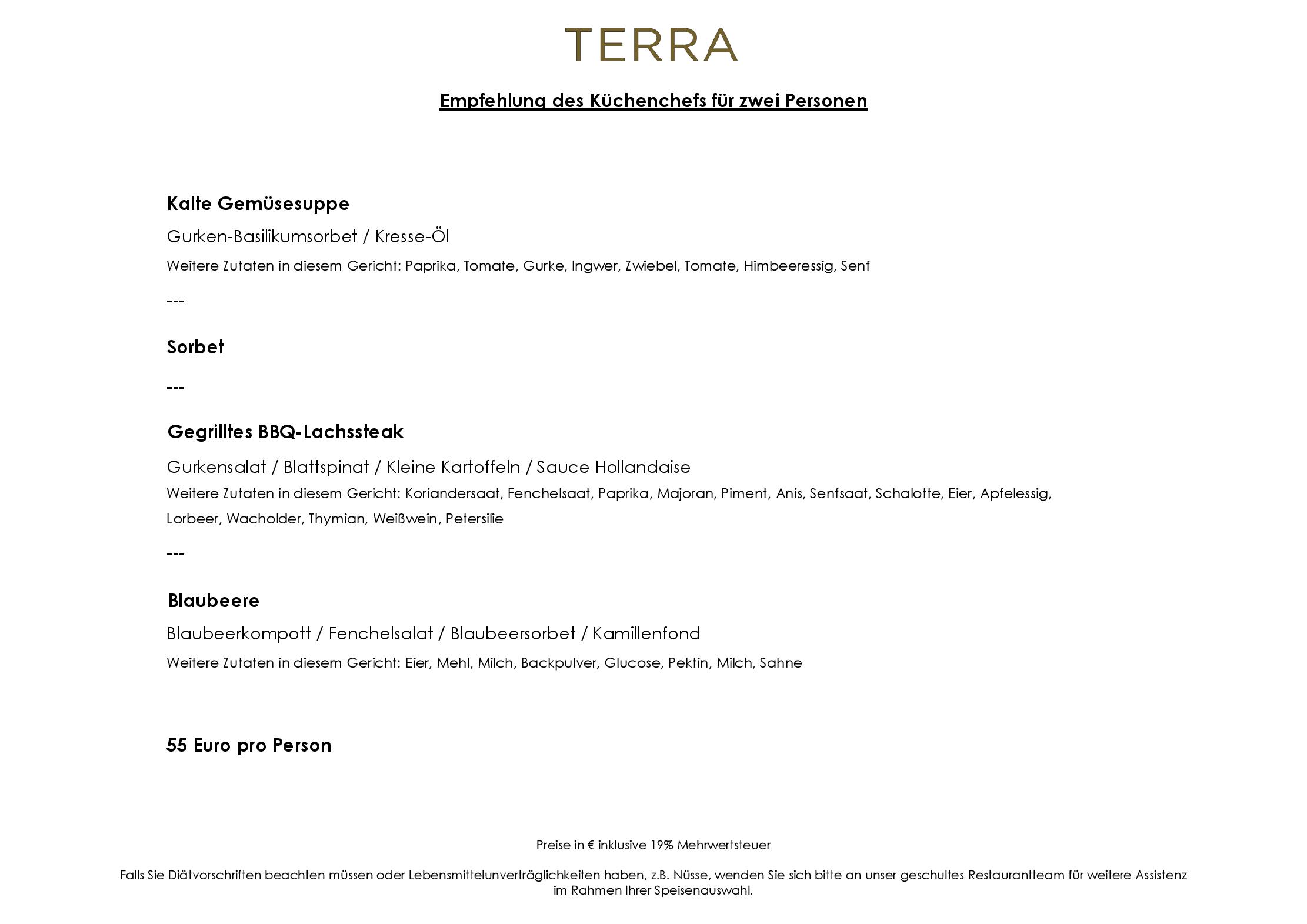 Speisekarte TERRA - The Ritz-Carlton, Wolfsburg in Wolfsburg, Seite 10