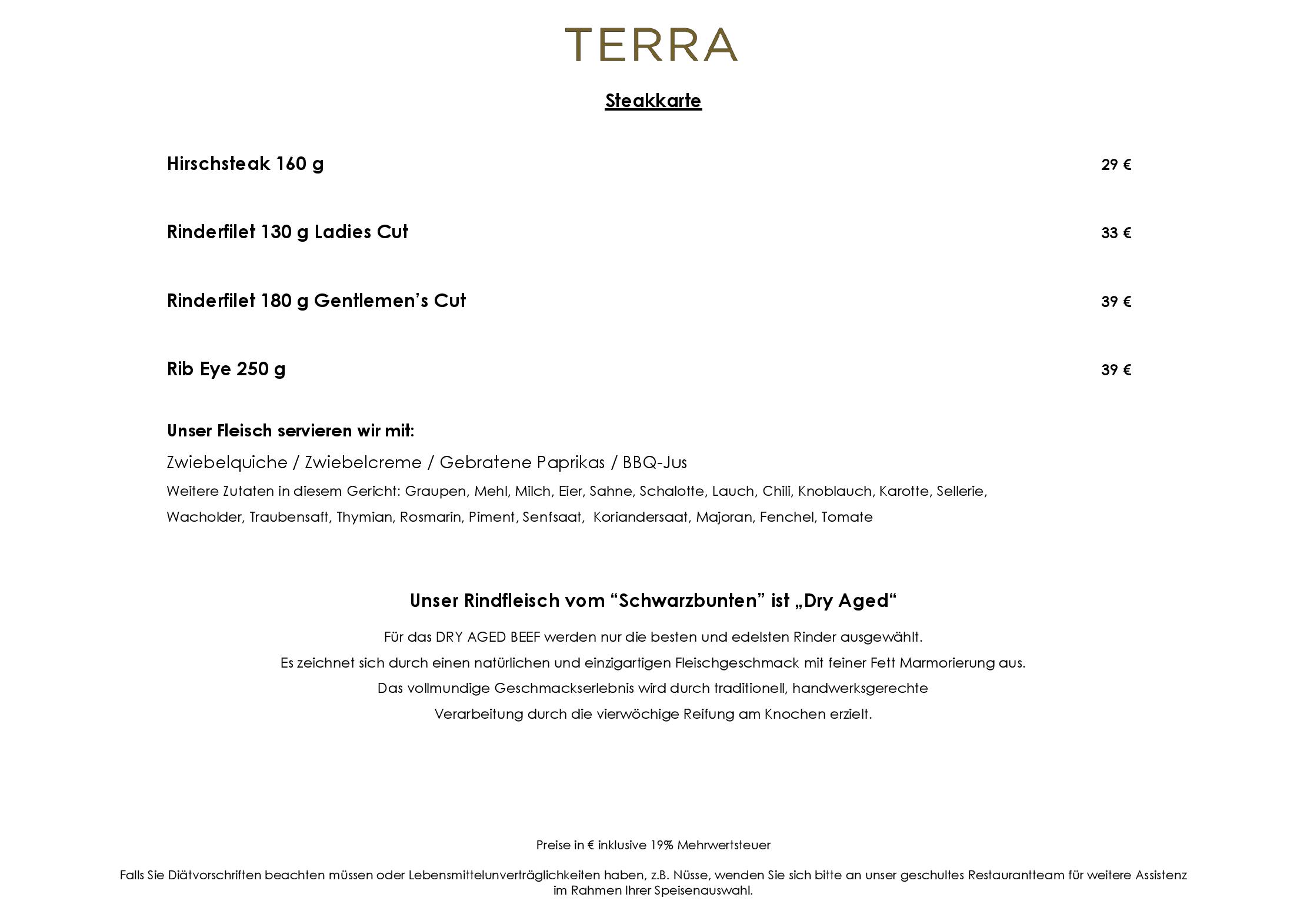 Speisekarte TERRA - The Ritz-Carlton, Wolfsburg in Wolfsburg, Seite 16