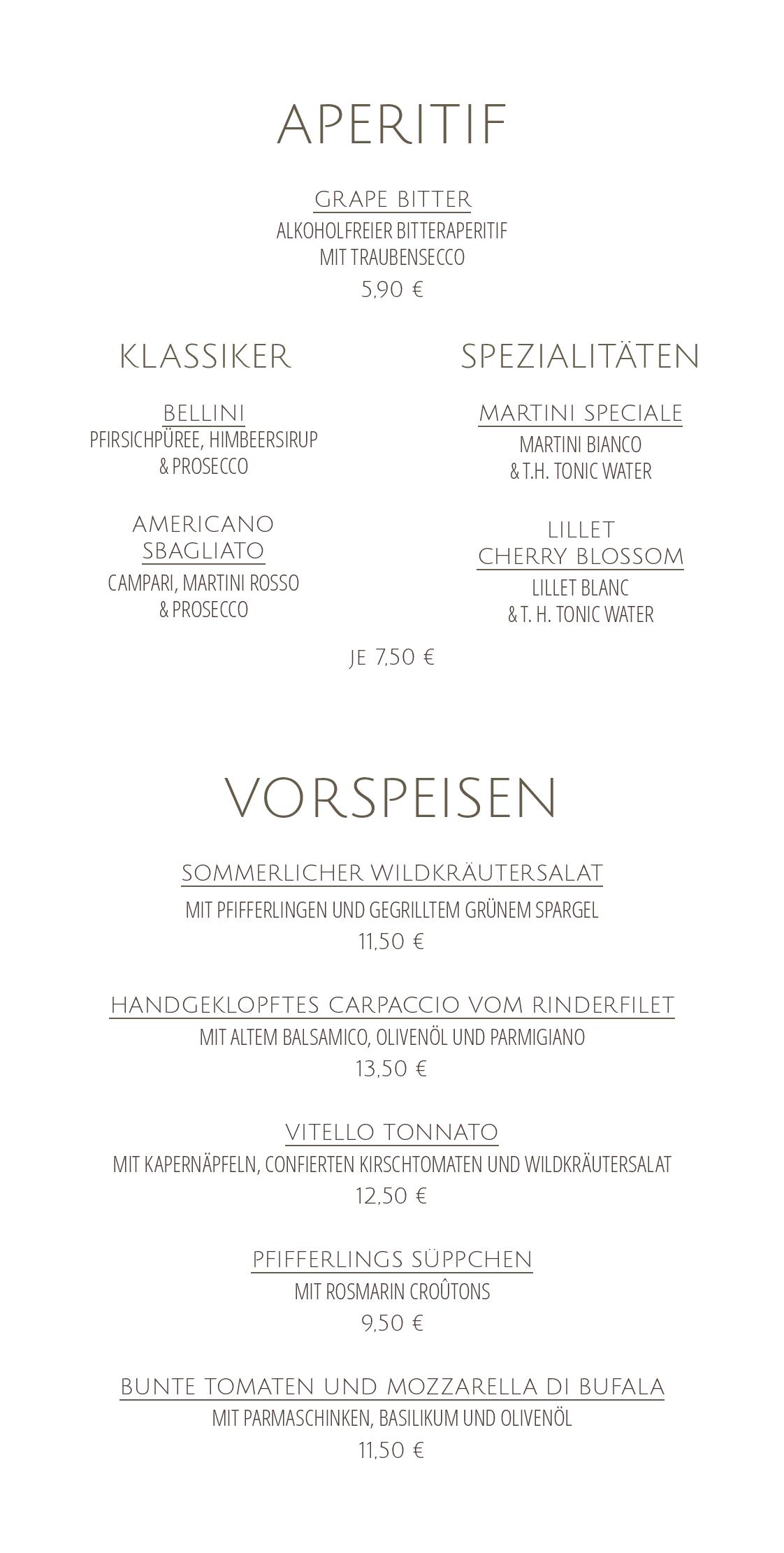 Speisekarte Rosenpark Restaurant in Marburg, Seite 2