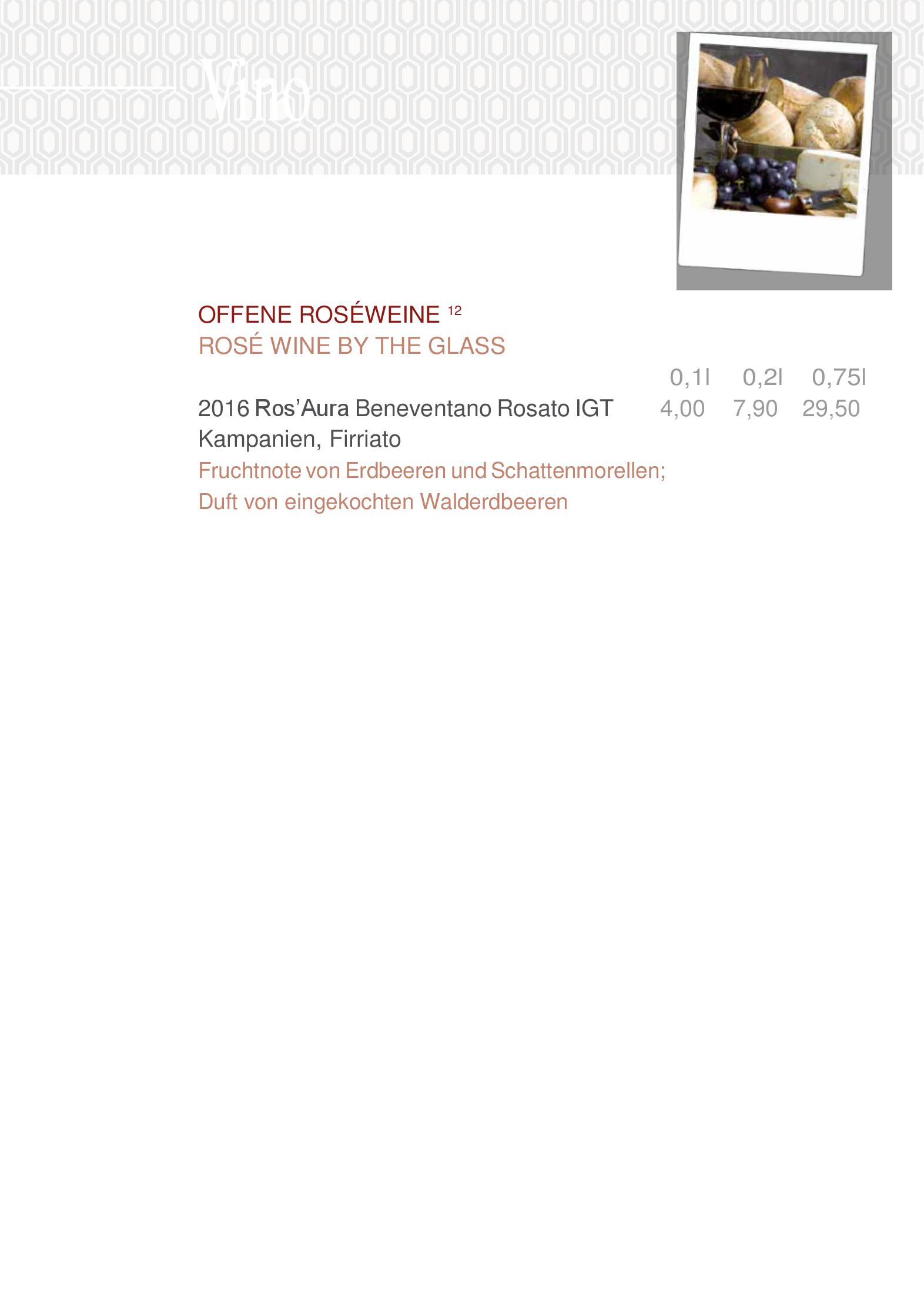 Speisekarte cantinetta trattoria & bar in Köln, Seite 16