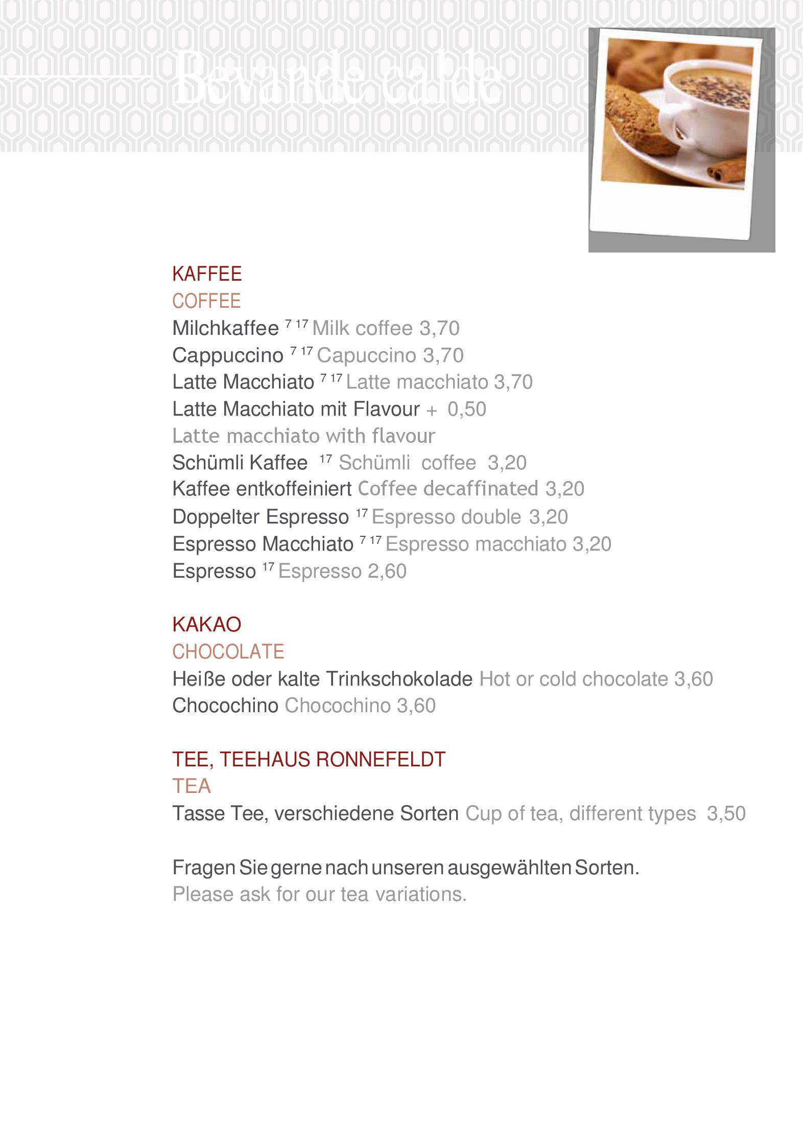 Speisekarte cantinetta trattoria & bar in Köln, Seite 23