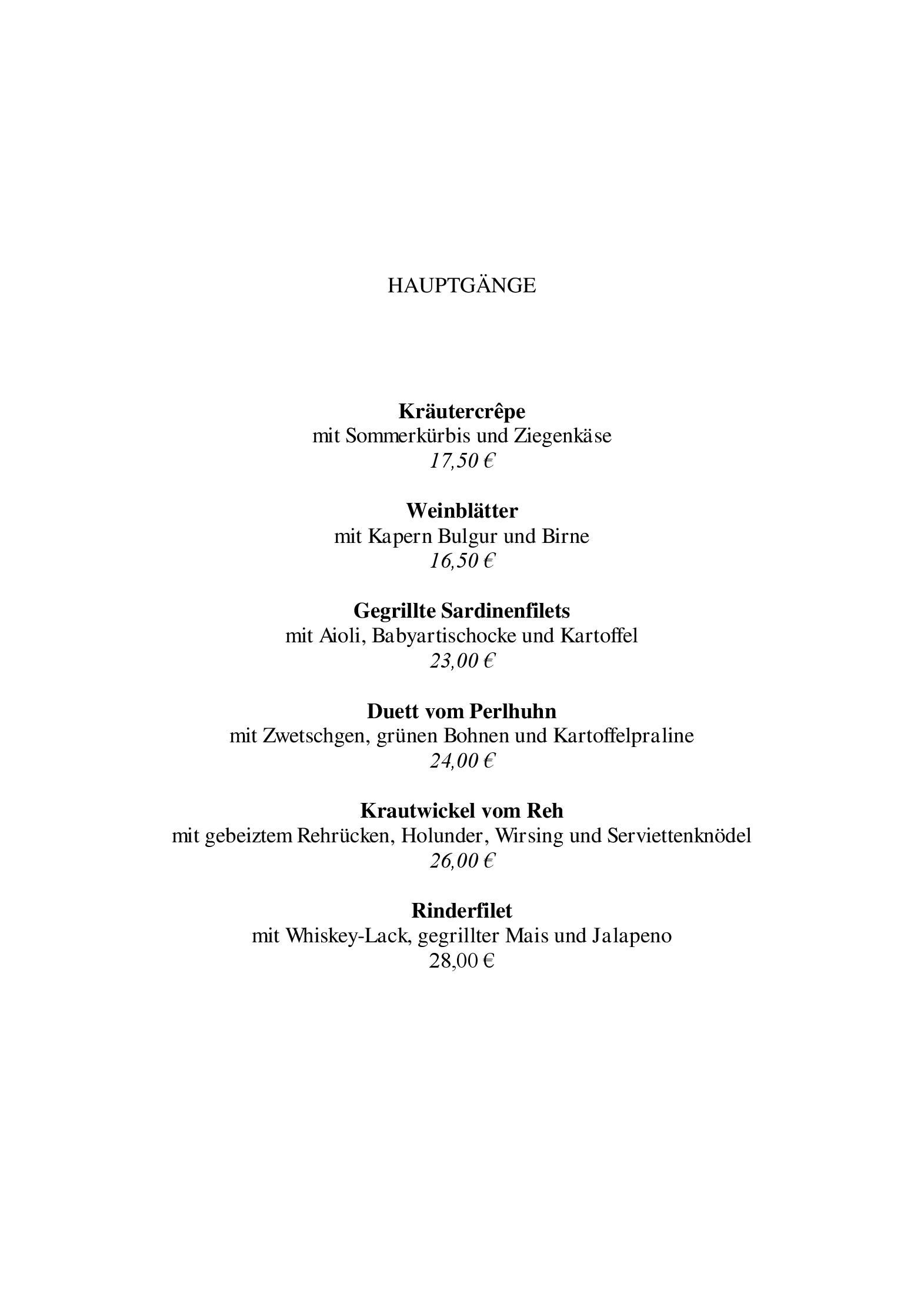 Speisekarte Haus am Weinberg in Sankt Martin, Seite 8