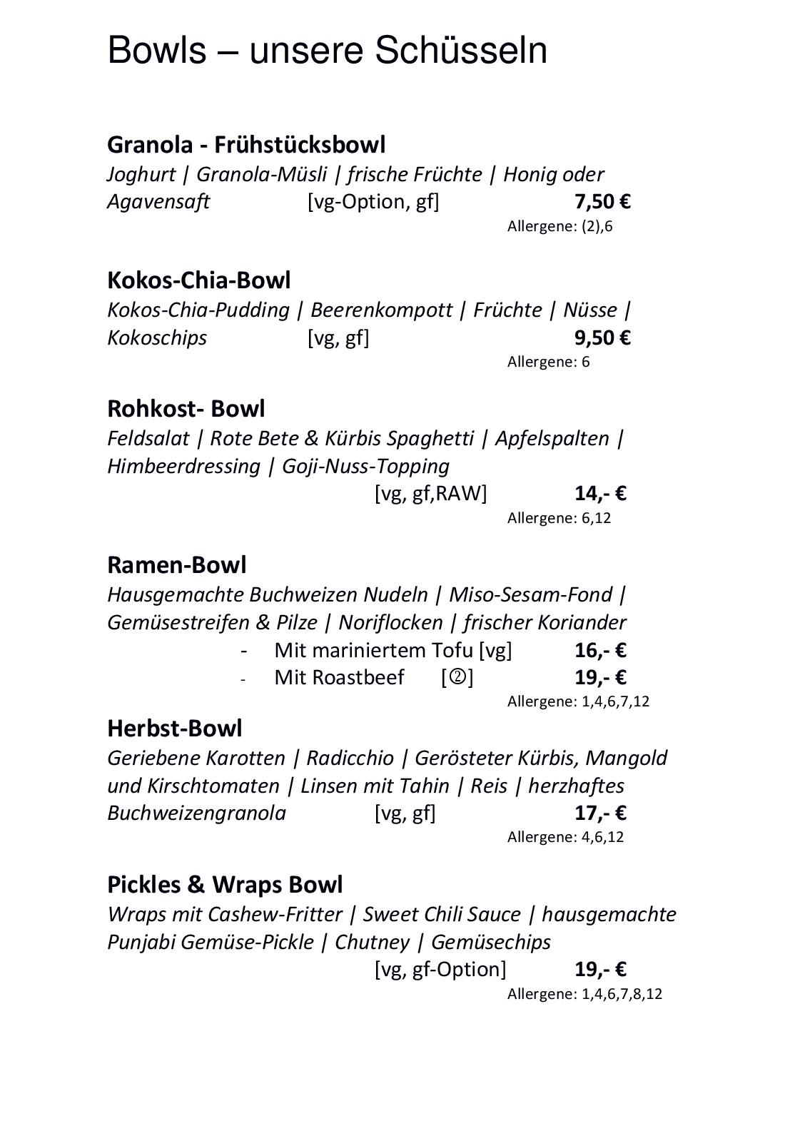 Speisekarte Eugens Bio Restaurant und Catering in Konstanz, Seite 11