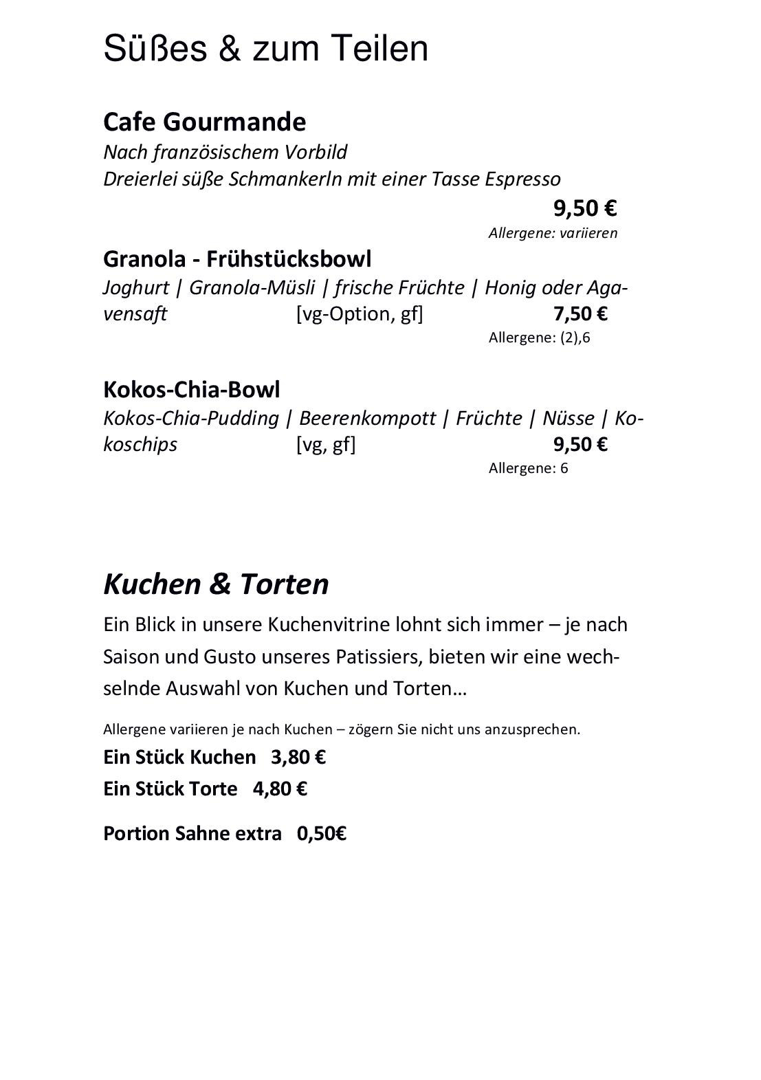 Speisekarte Eugens Bio Restaurant und Catering in Konstanz, Seite 15