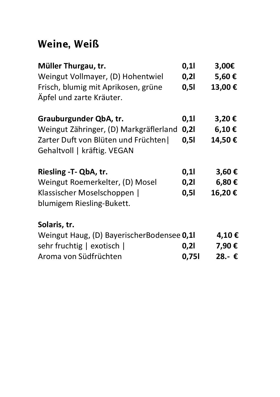Speisekarte Eugens Bio Restaurant und Catering in Konstanz, Seite 22