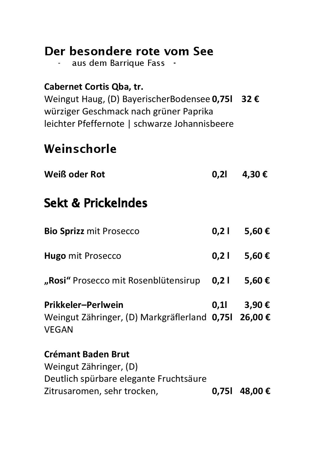 Speisekarte Eugens Bio Restaurant und Catering in Konstanz, Seite 24