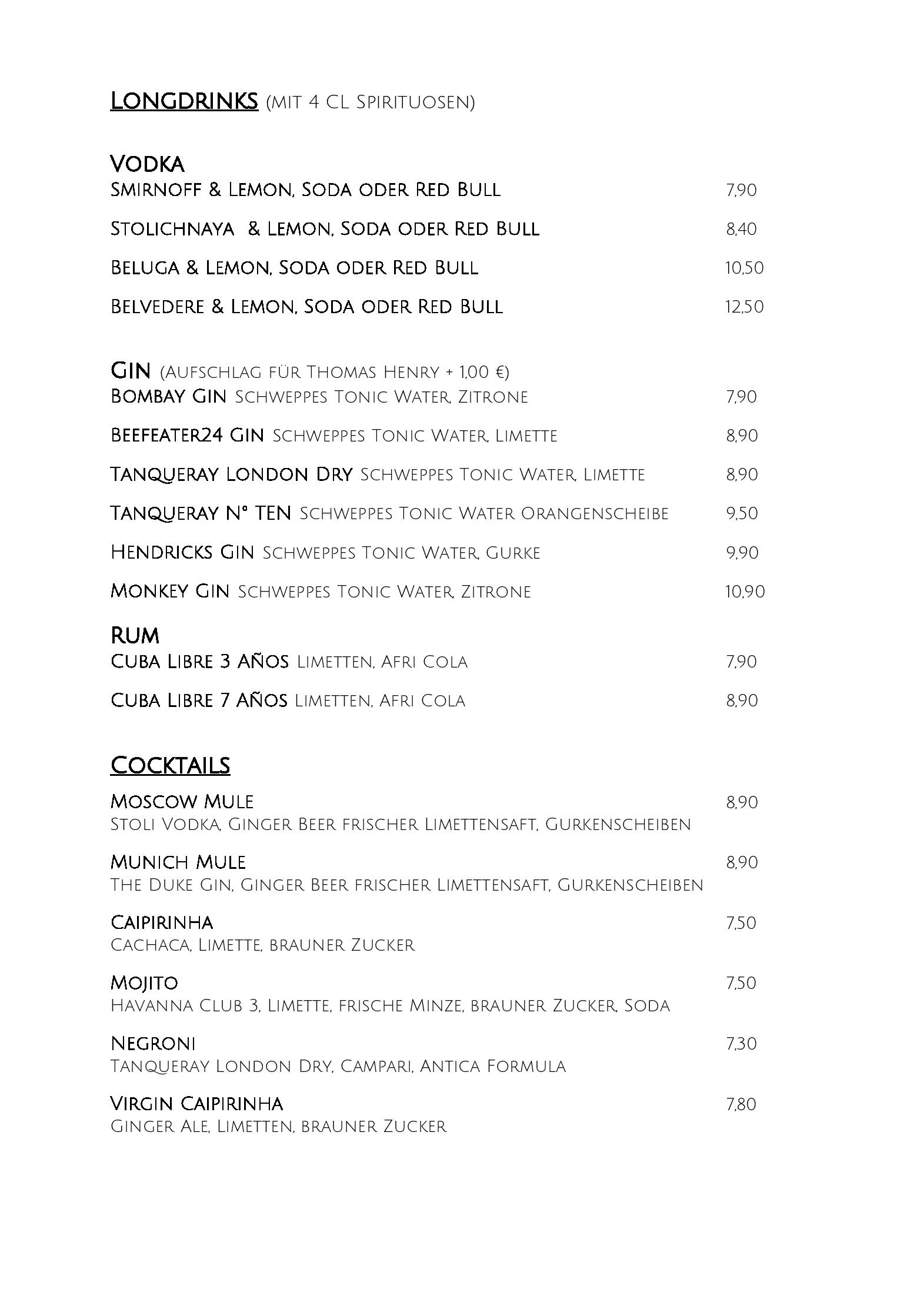 Speisekarte Salo Restaurant und Pizziera in München, Seite 12