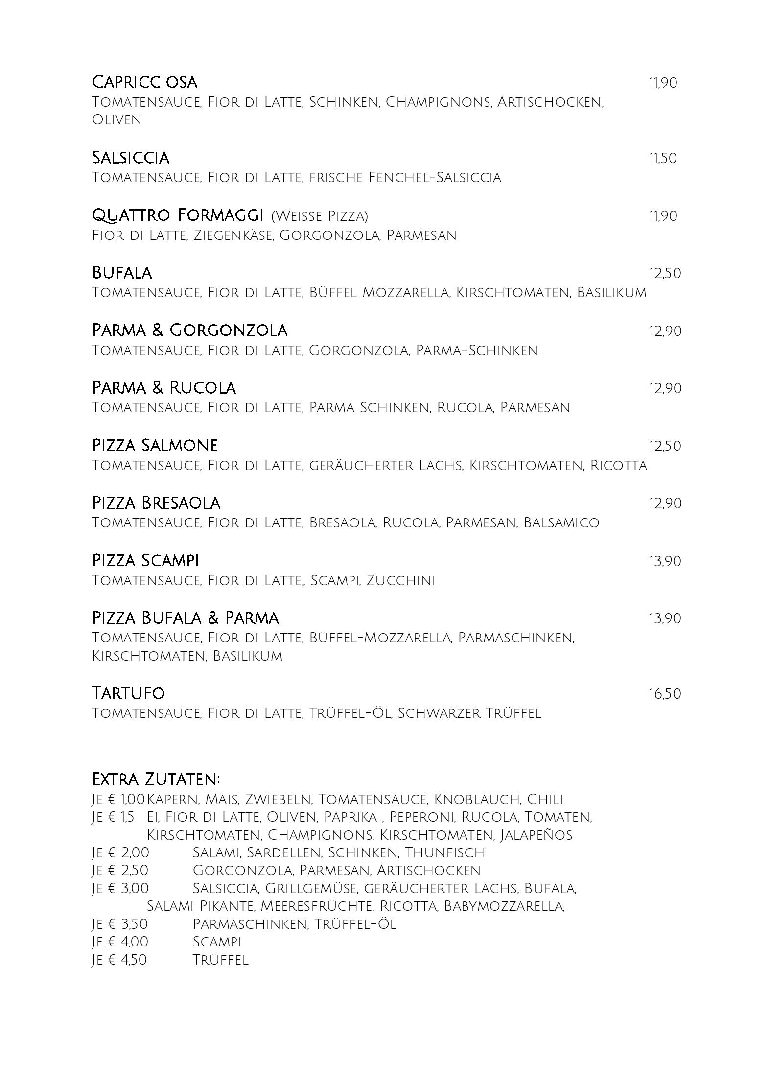 Speisekarte Salo Restaurant und Pizziera in München, Seite 6