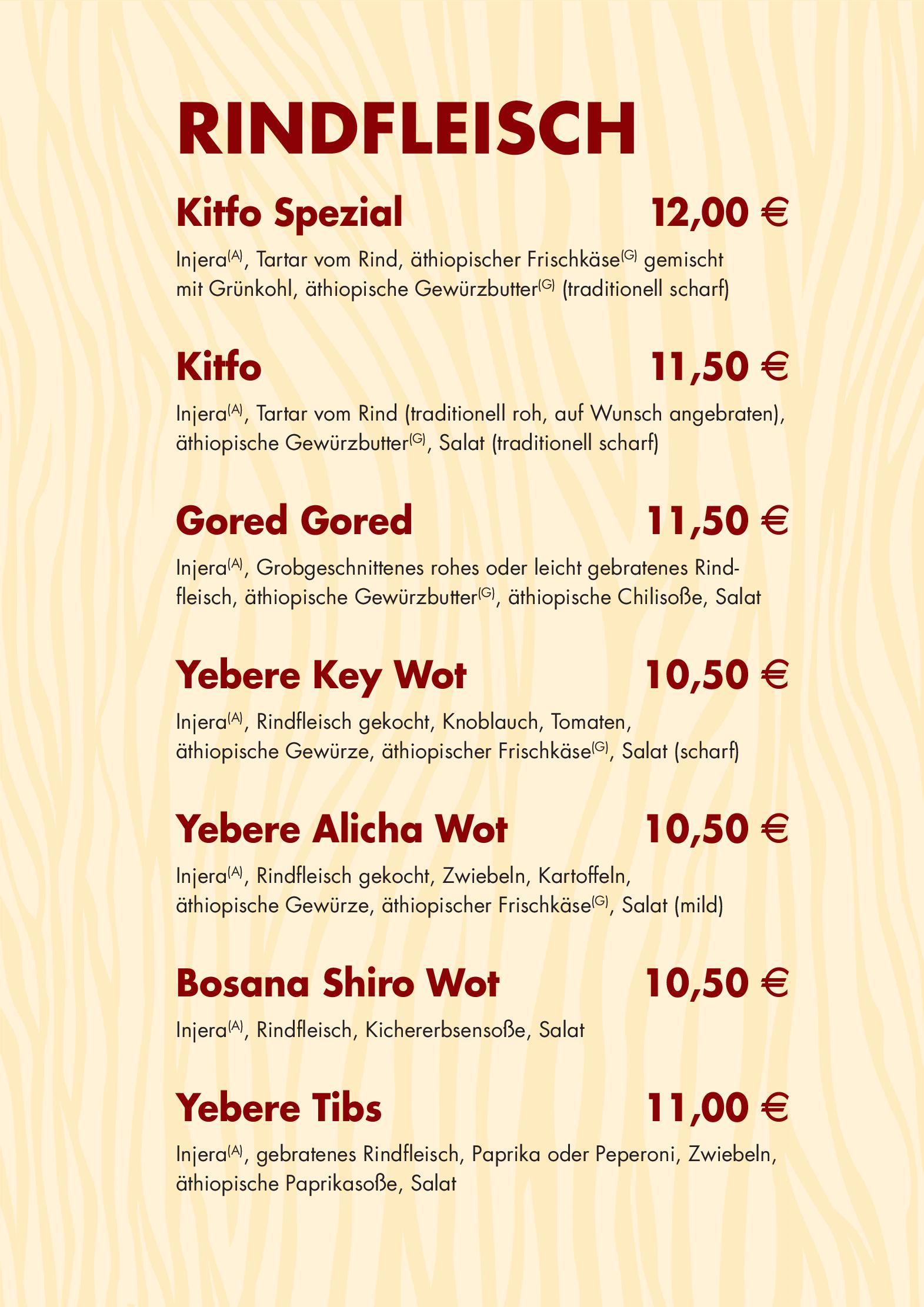 Speisekarte Mesob Restaurant in Nürnberg, Seite 2