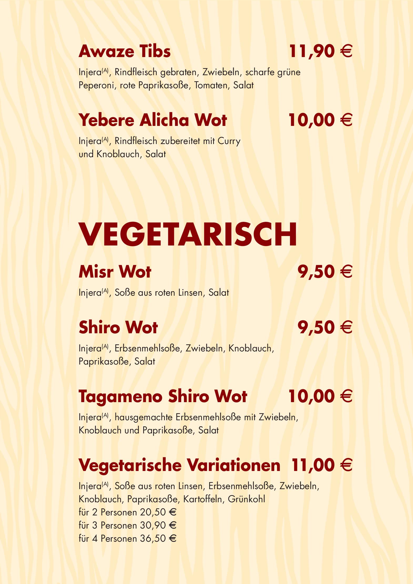 Speisekarte Mesob Restaurant in Nürnberg, Seite 3