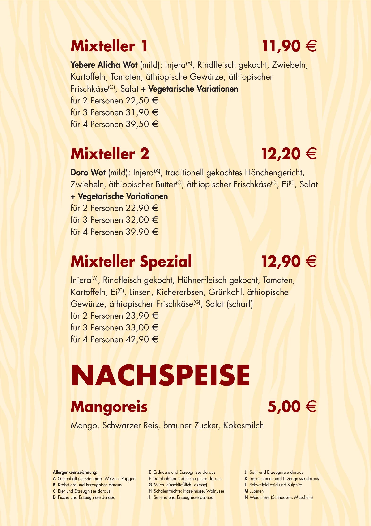 Speisekarte Mesob Restaurant in Nürnberg, Seite 4