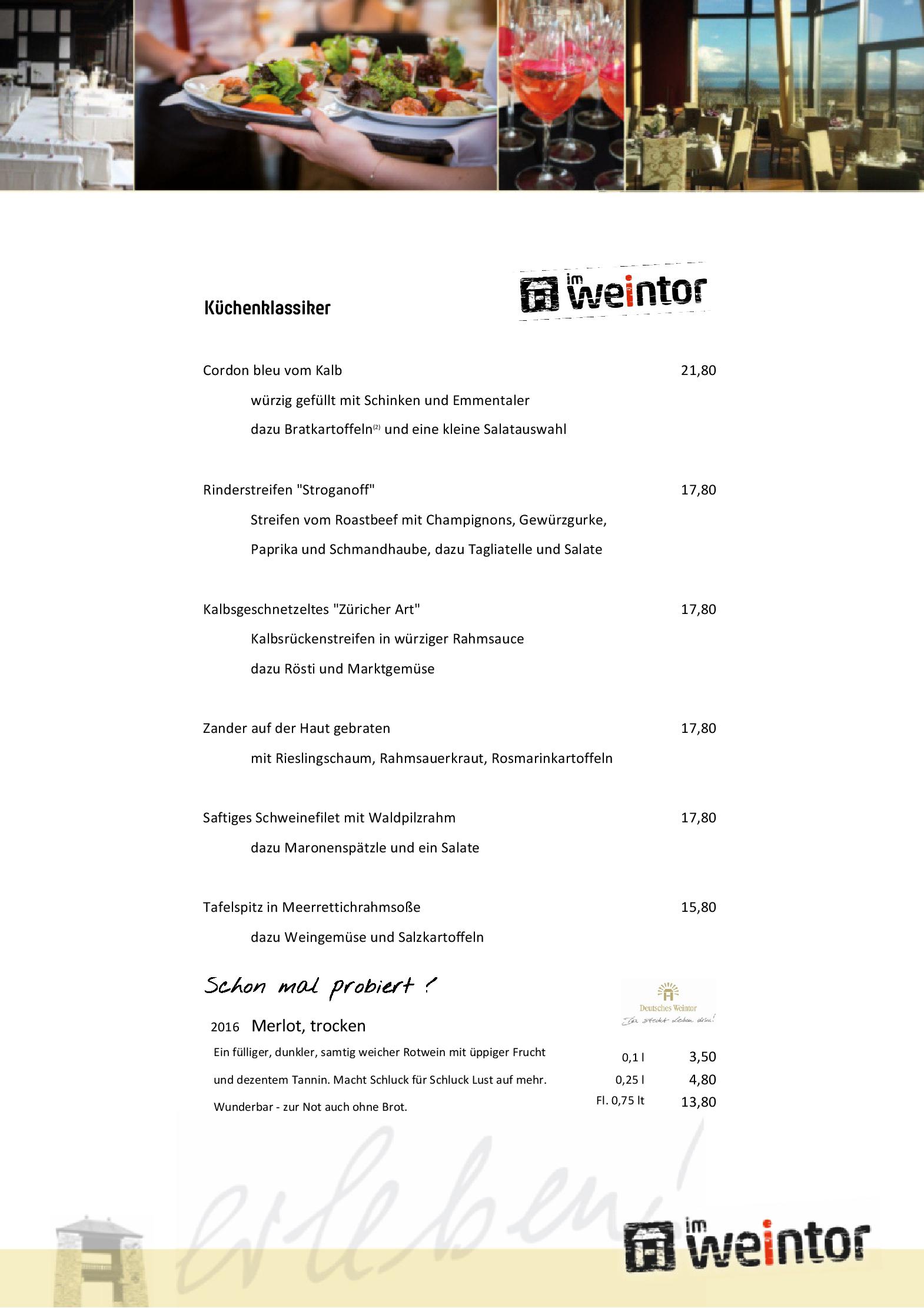 Speisekarte Deutsches Weintor Restaurant in Schweigen-Rechtenbach, Seite 4