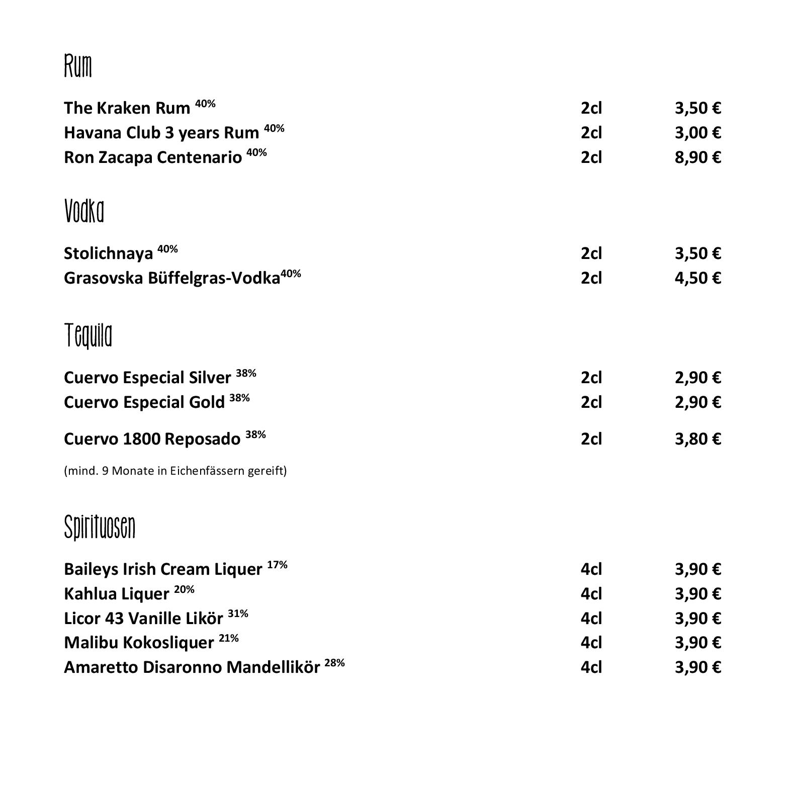 Speisekarte Cantina y Bar in Olching, Seite 19