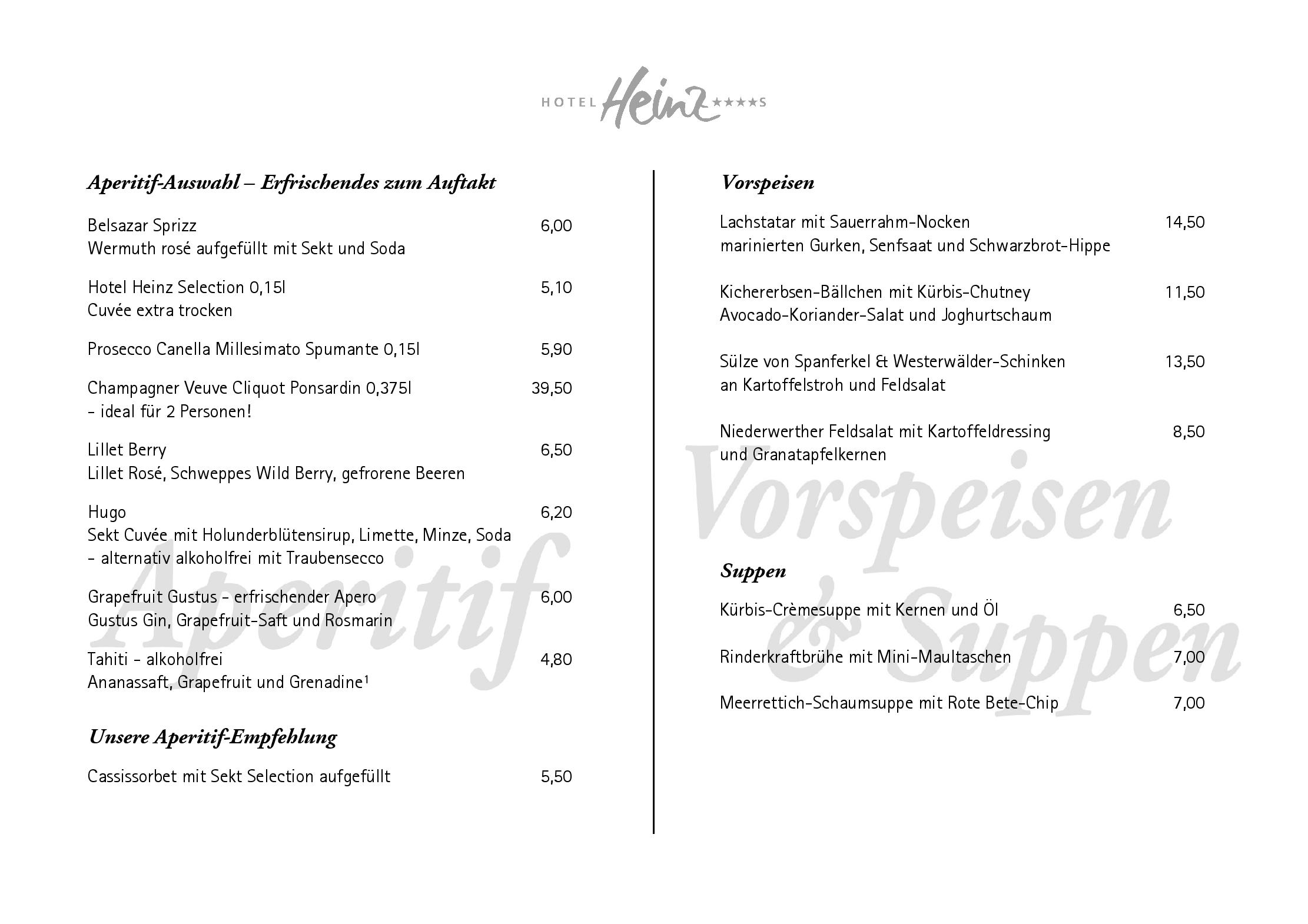 Speisekarte Hotel Heinz Restaurants in Höhr-Grenzhausen, Seite 13
