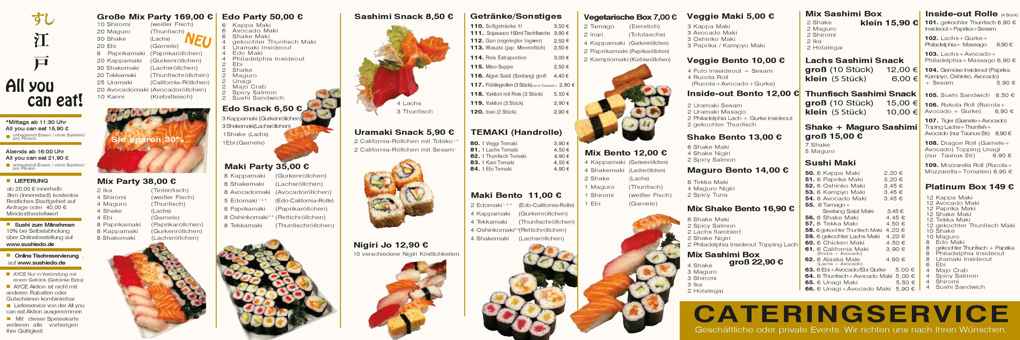 Speisekarte Sushiedo in Frankfurt am Main, Seite 2
