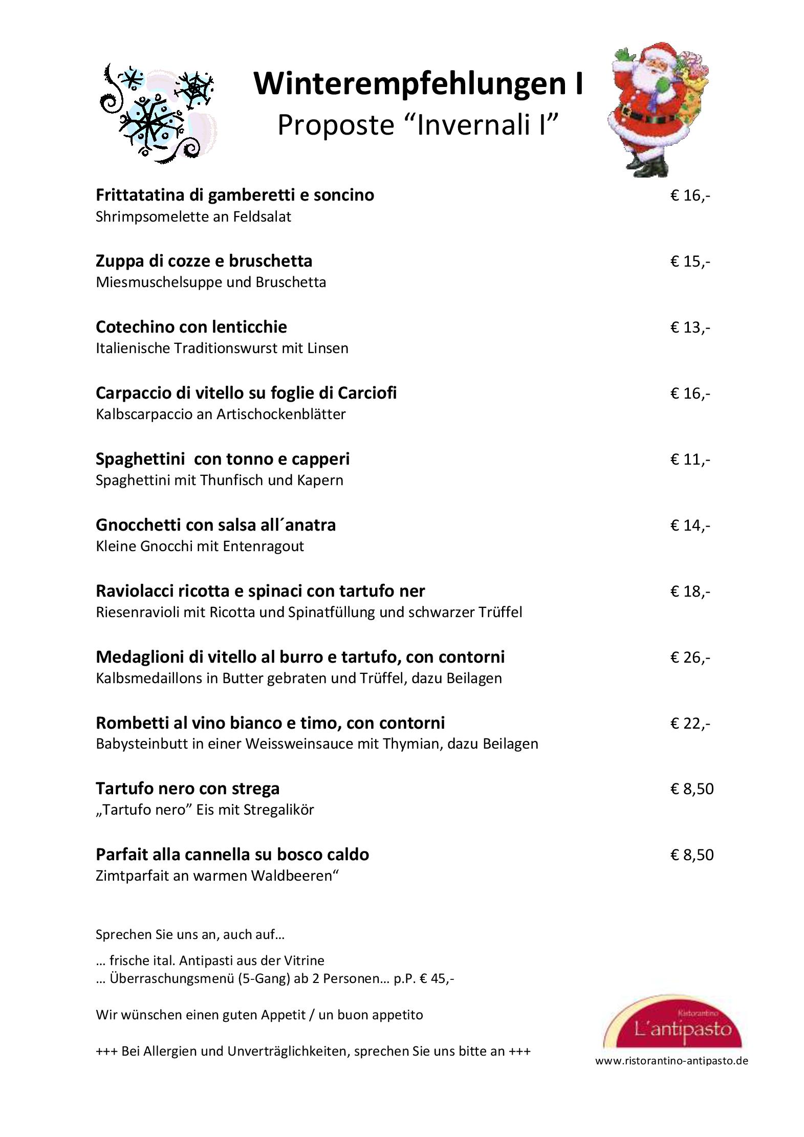 Speisekarte Ristorantino l´Antipasto in Dreieich, Seite 2