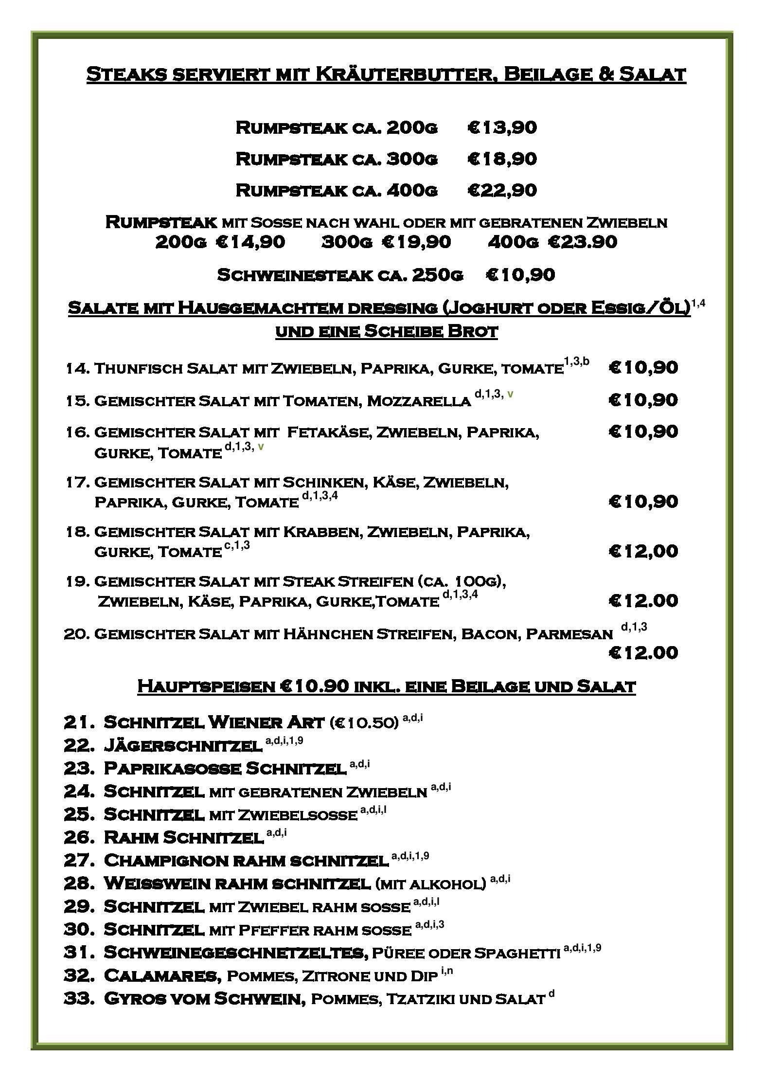 Speisekarte Landgasthof Zur Jägersruh in Vöhl, Seite 3