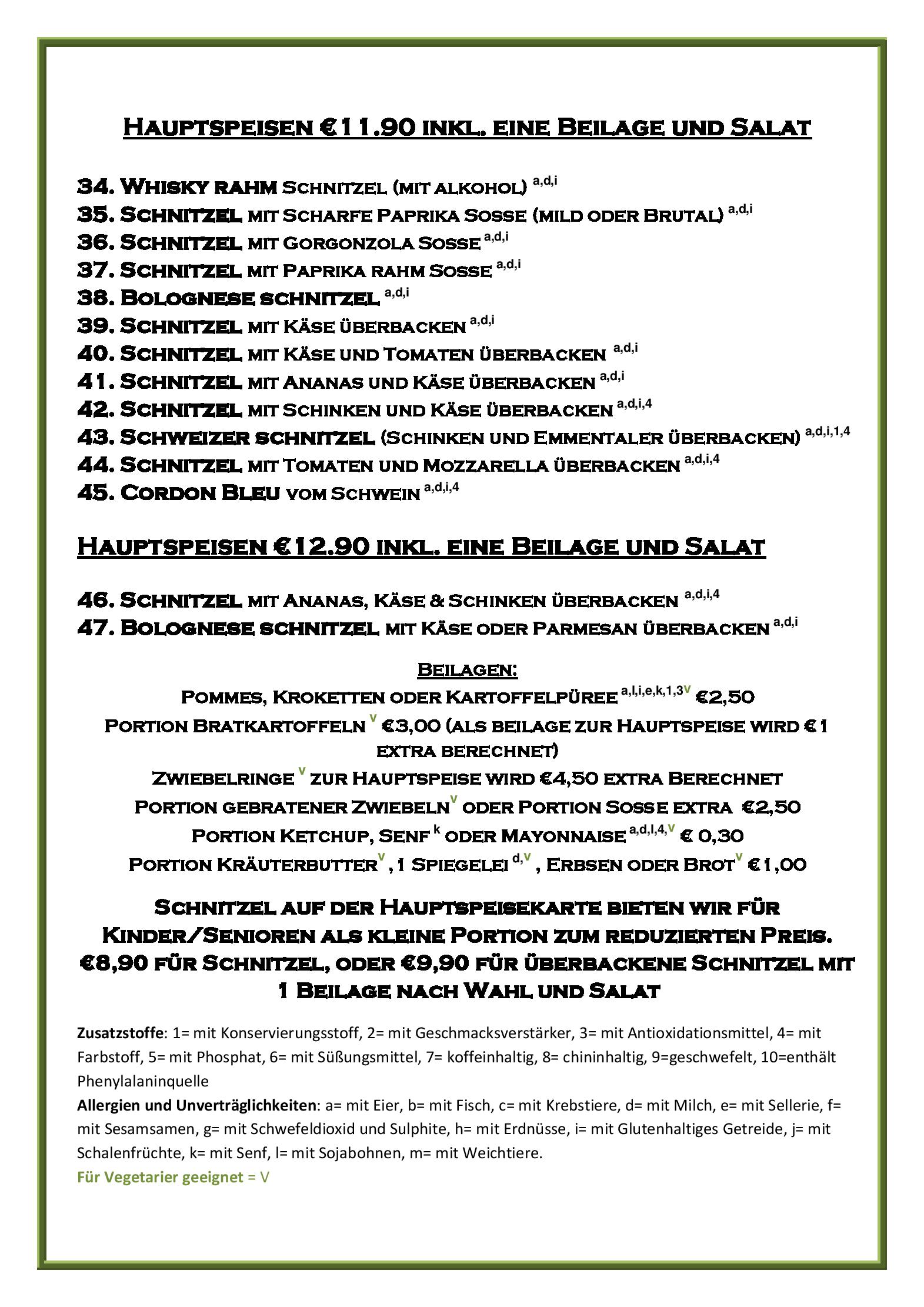 Speisekarte Landgasthof Zur Jägersruh in Vöhl, Seite 4