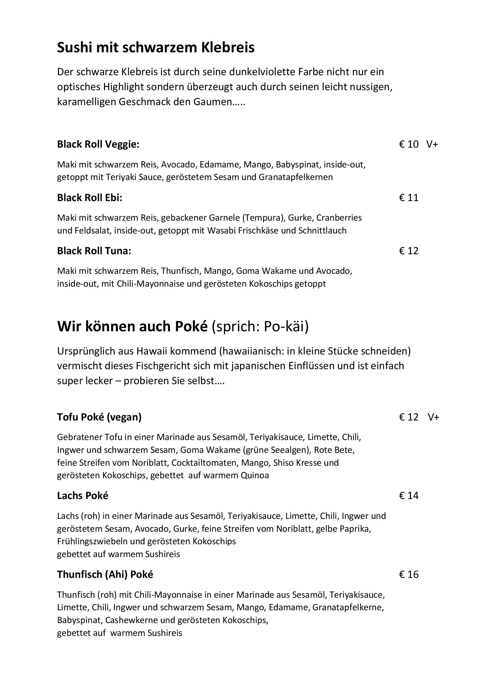 Speisekarte Raw Like Sushi in Hamburg, Seite 5