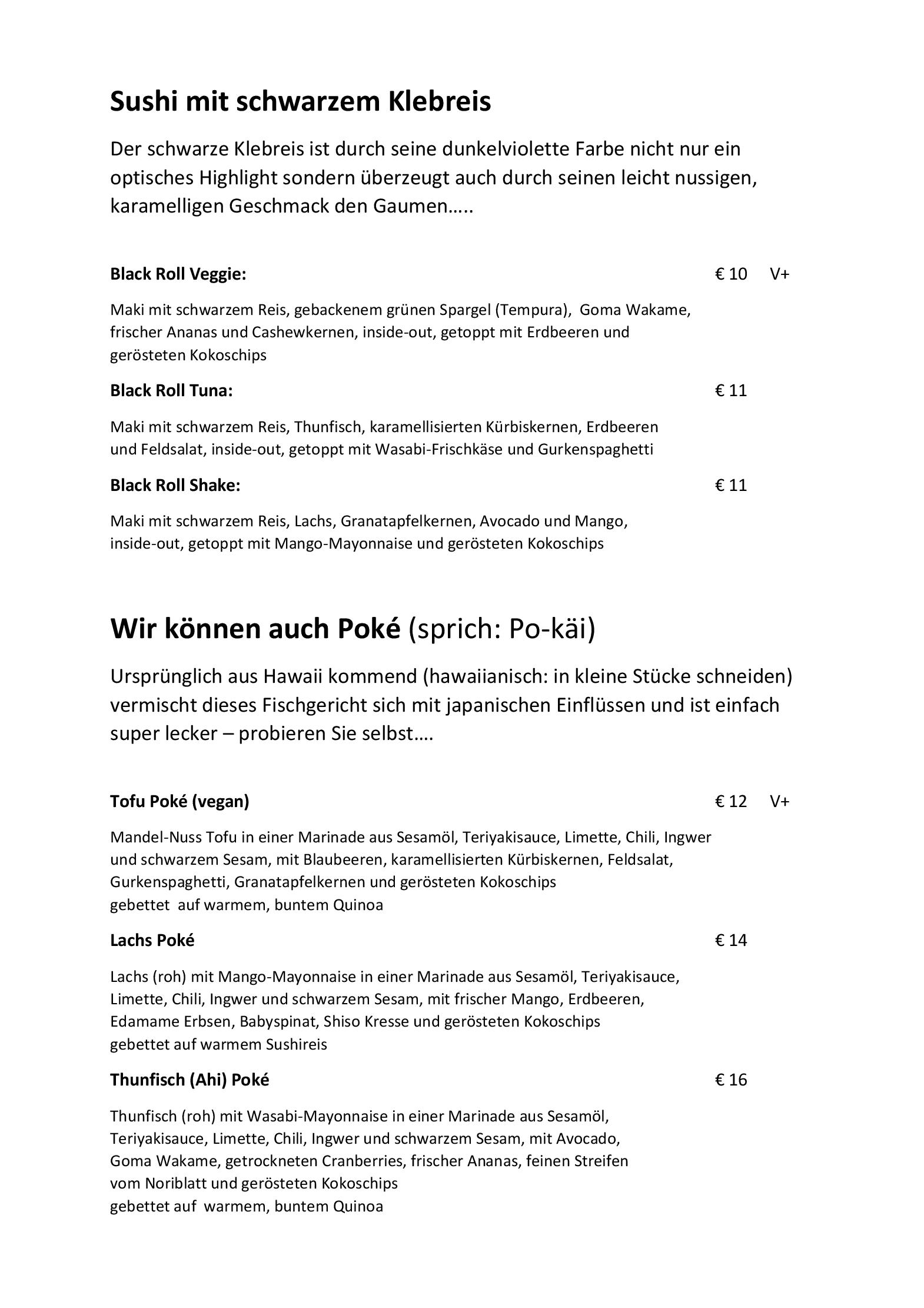 Speisekarte Raw Like Sushi in Hamburg, Seite 6