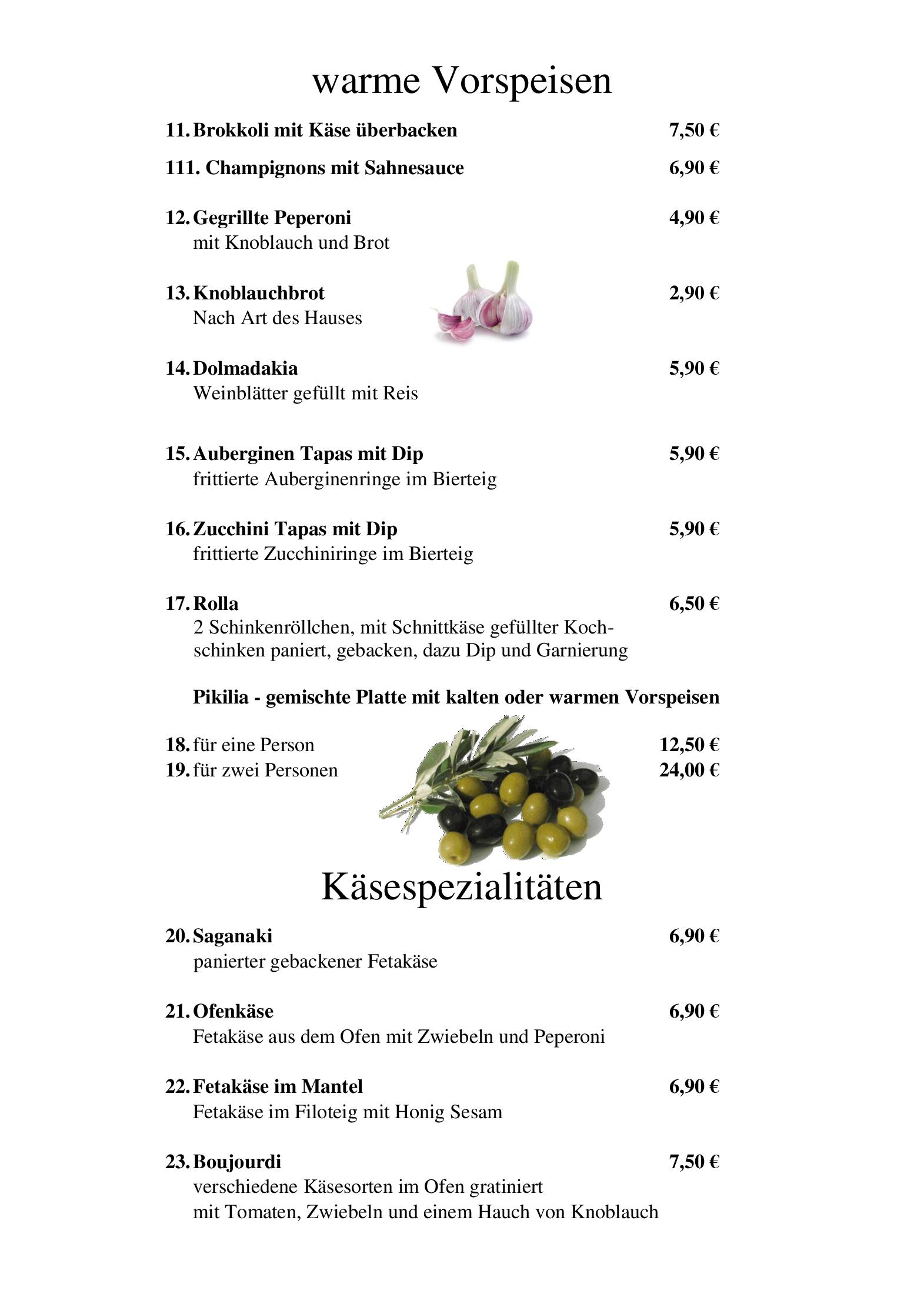 Speisekarte Zum Weissen Ross in Delitzsch, Seite 2
