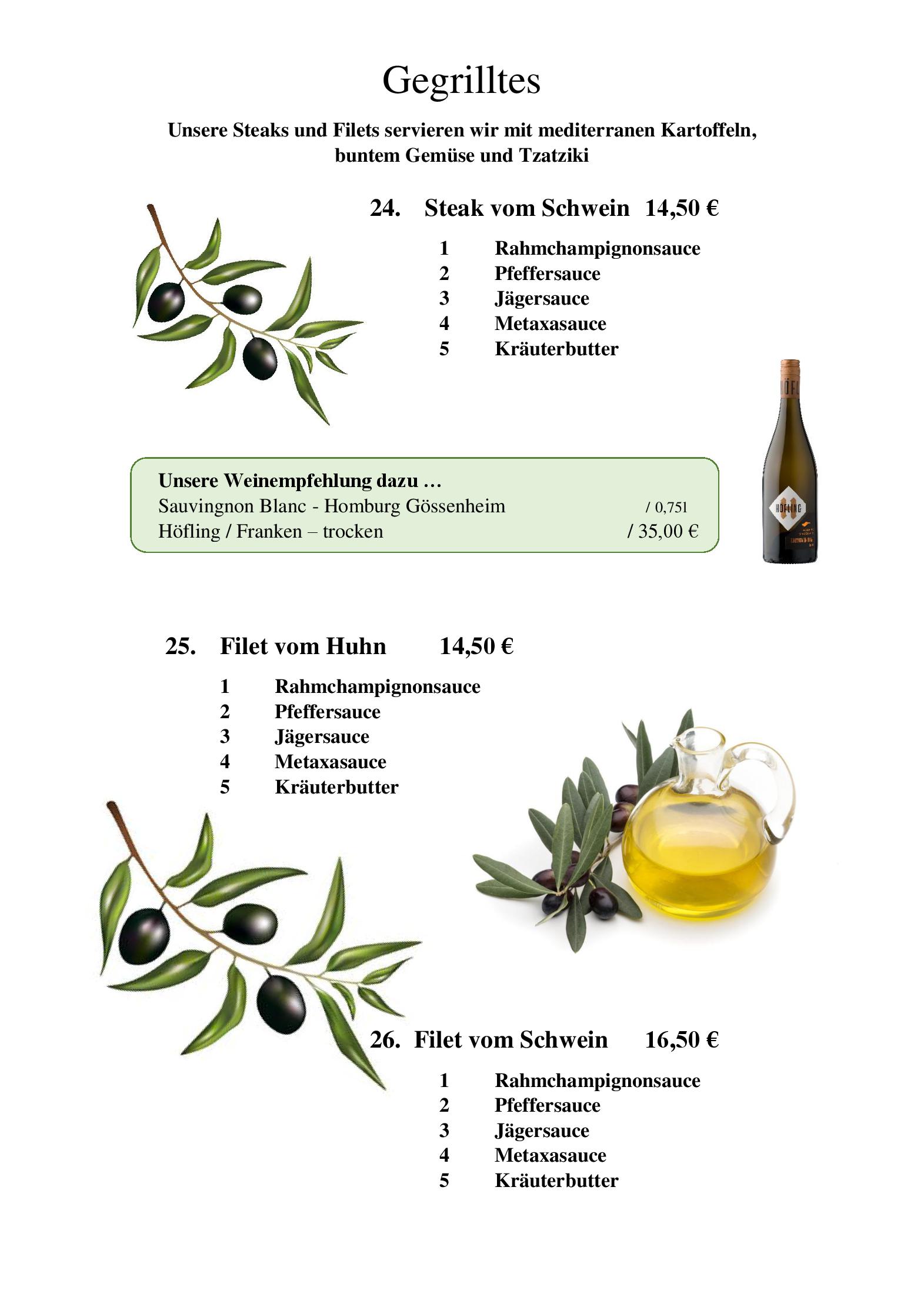 Speisekarte Zum Weissen Ross in Delitzsch, Seite 3